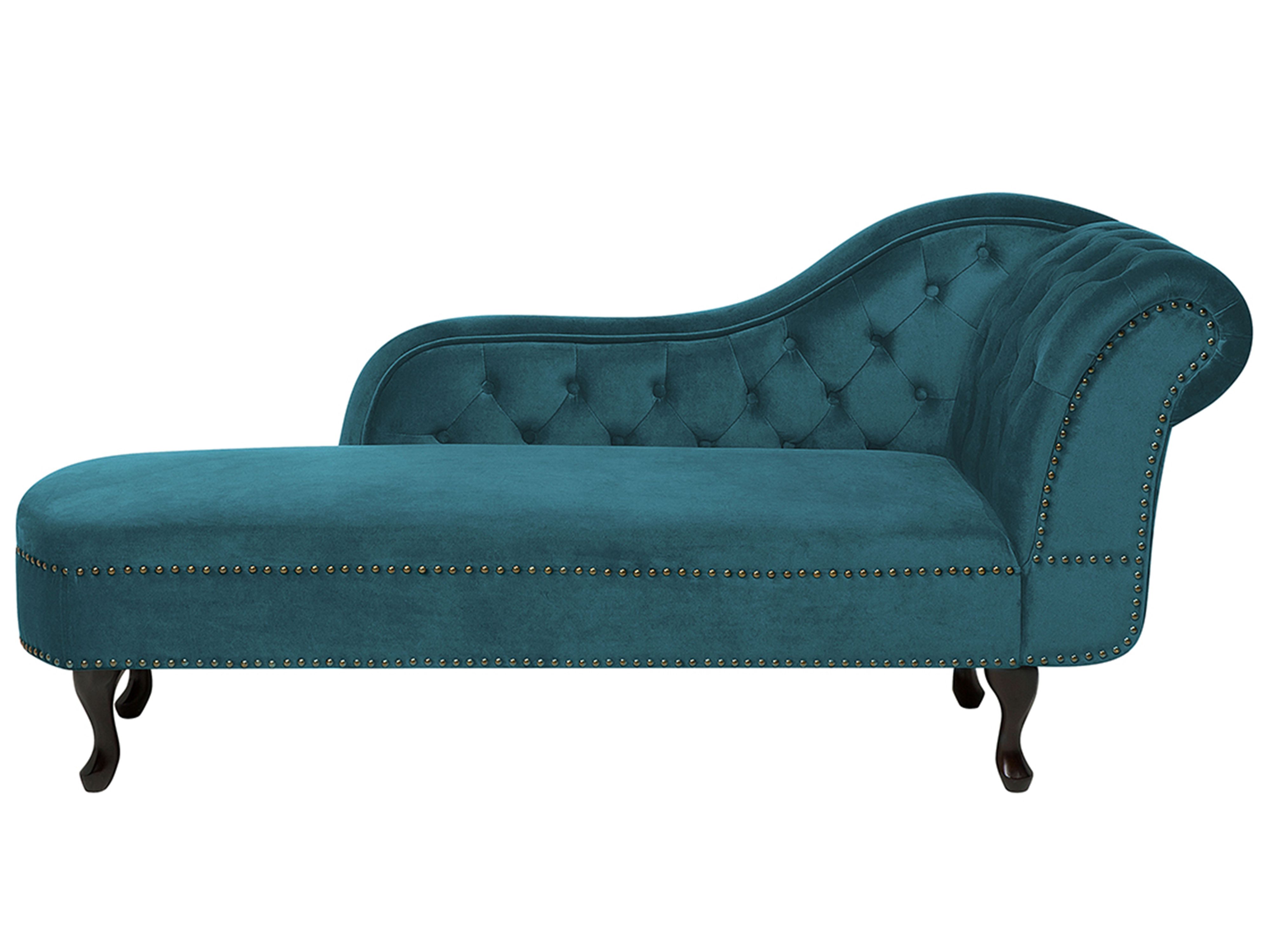 Right-Hand Chaise Lounge NIMES Velvet Teal