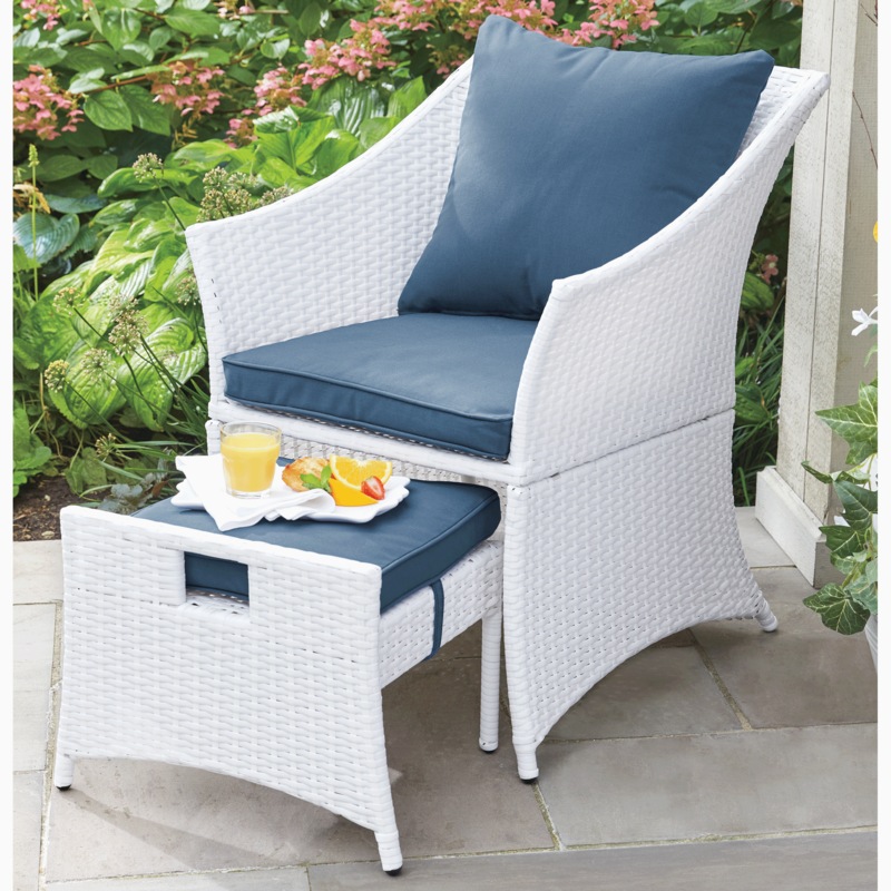 Chair with Ottoman - MIDNIGHT VELVET CATALOG