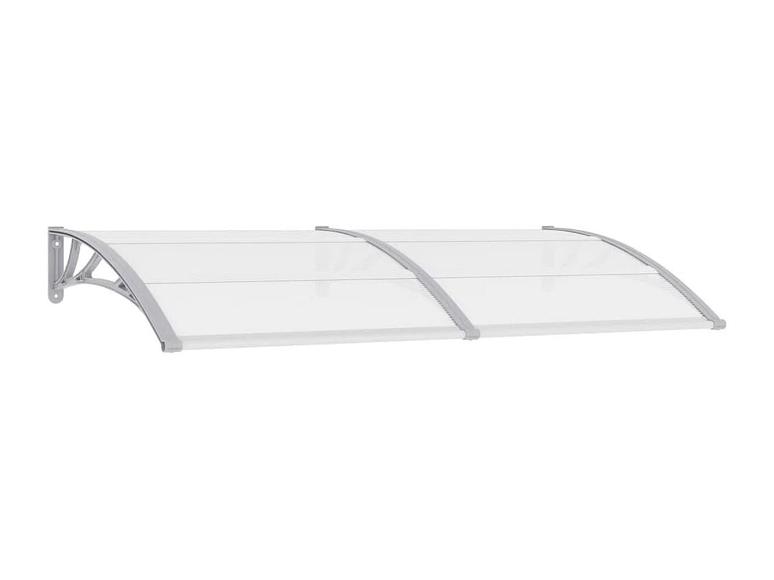Auvent de porte Gris 200 x 100 cm PC WVGQ7317