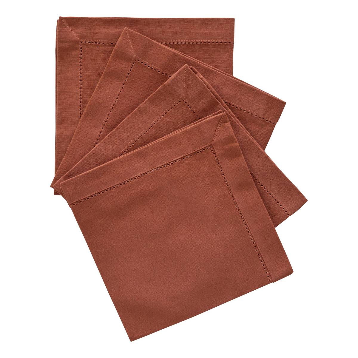 Set of 4 "Jane" napkins Terracotta, 170 g/m2, 40x40 cm