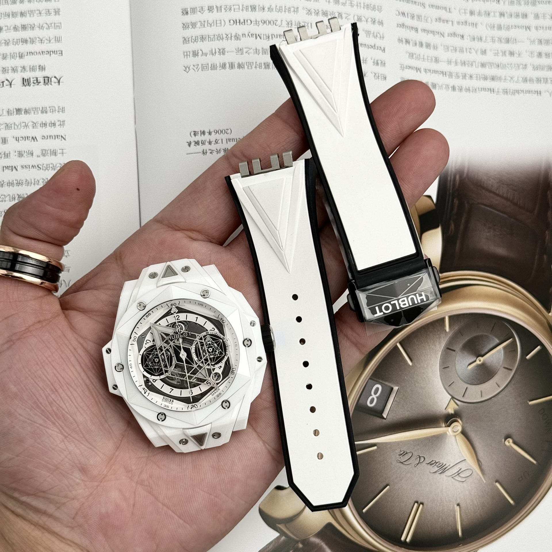 Hublot Best Replica Watch Big Bang Sang Bleu II White Ceramic BBF 45mm - Top club