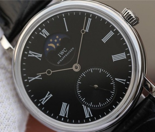 Replica IWC Vintage IW544801 Black Dial Black Leather Strap - Top club