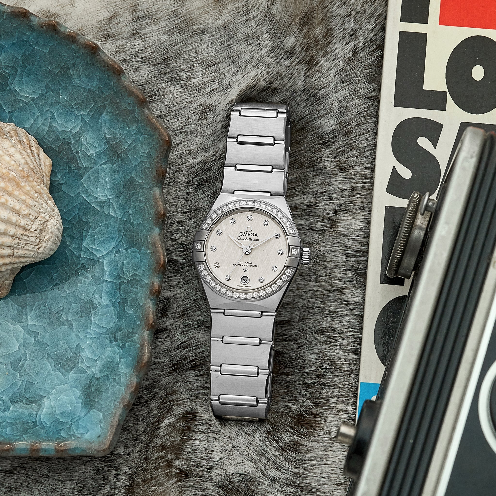 Constellation Co-Axial Master Chronometer 29mm Stainless Steel With Diamond-Set Bezel(1:1 replica) - Elite Watch Atelier