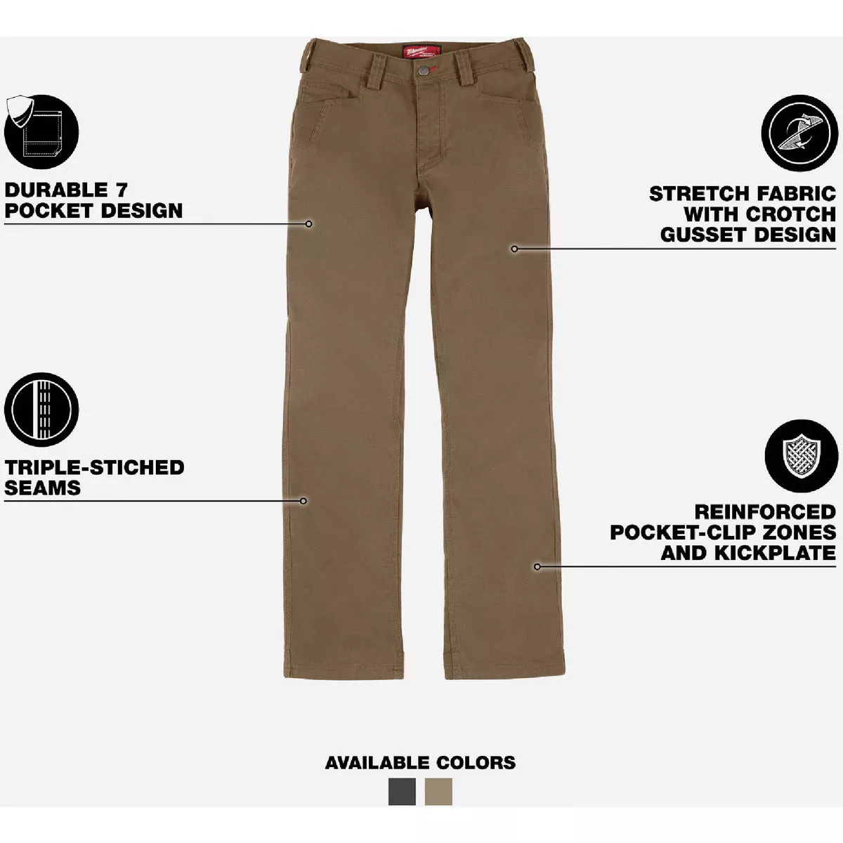 Milwaukee Women's 10 Regular Khaki Work Pants
