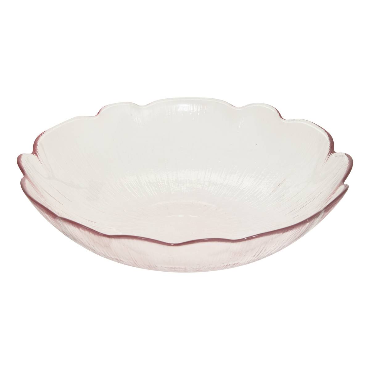 Salad Bowl "Rose Blossom" Glass, 26x26 cm