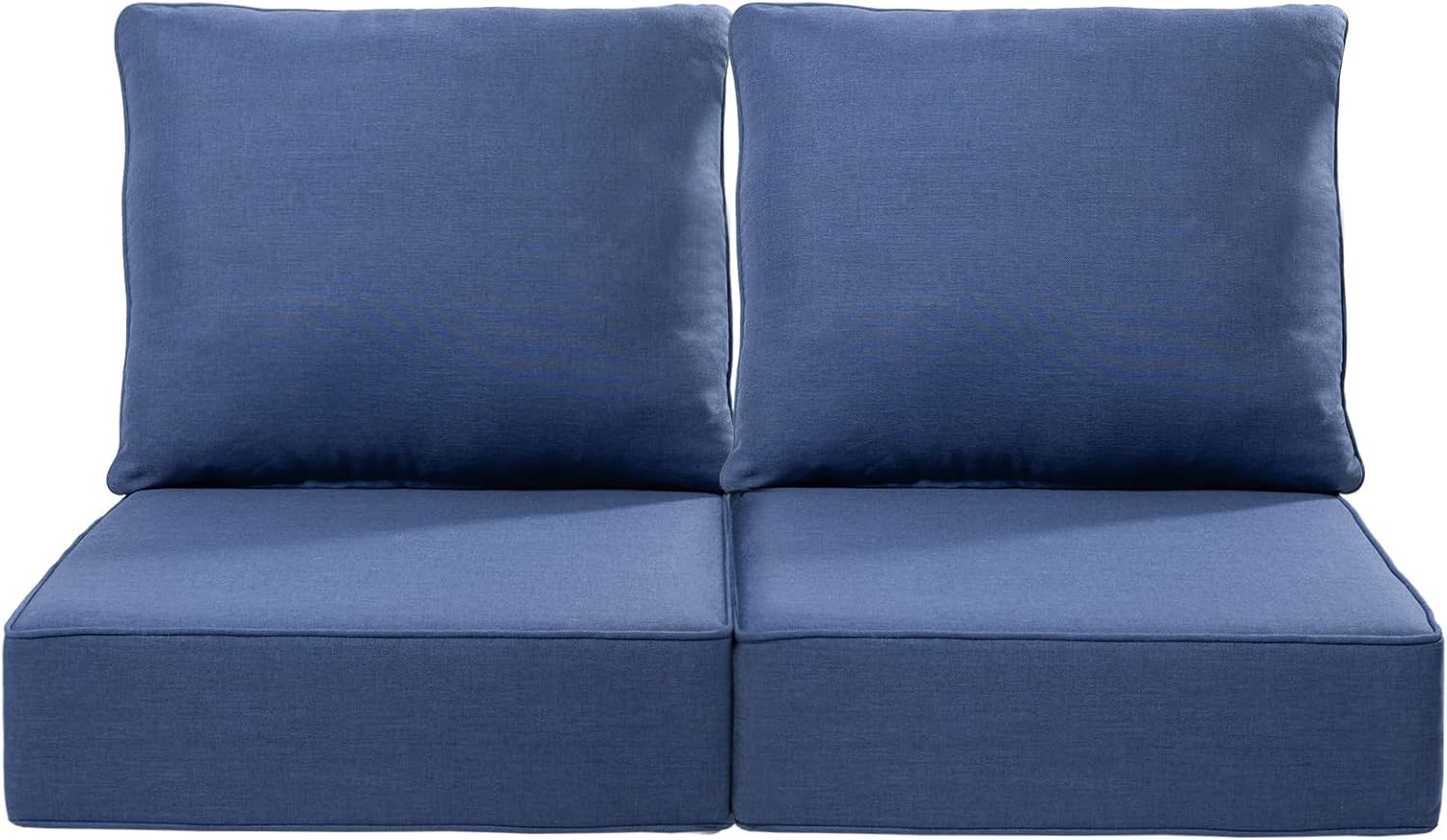 ACTREST Outdoor Seat Cushion Set, 2 Count, Navy Blue, 24 x 24 x 6 in