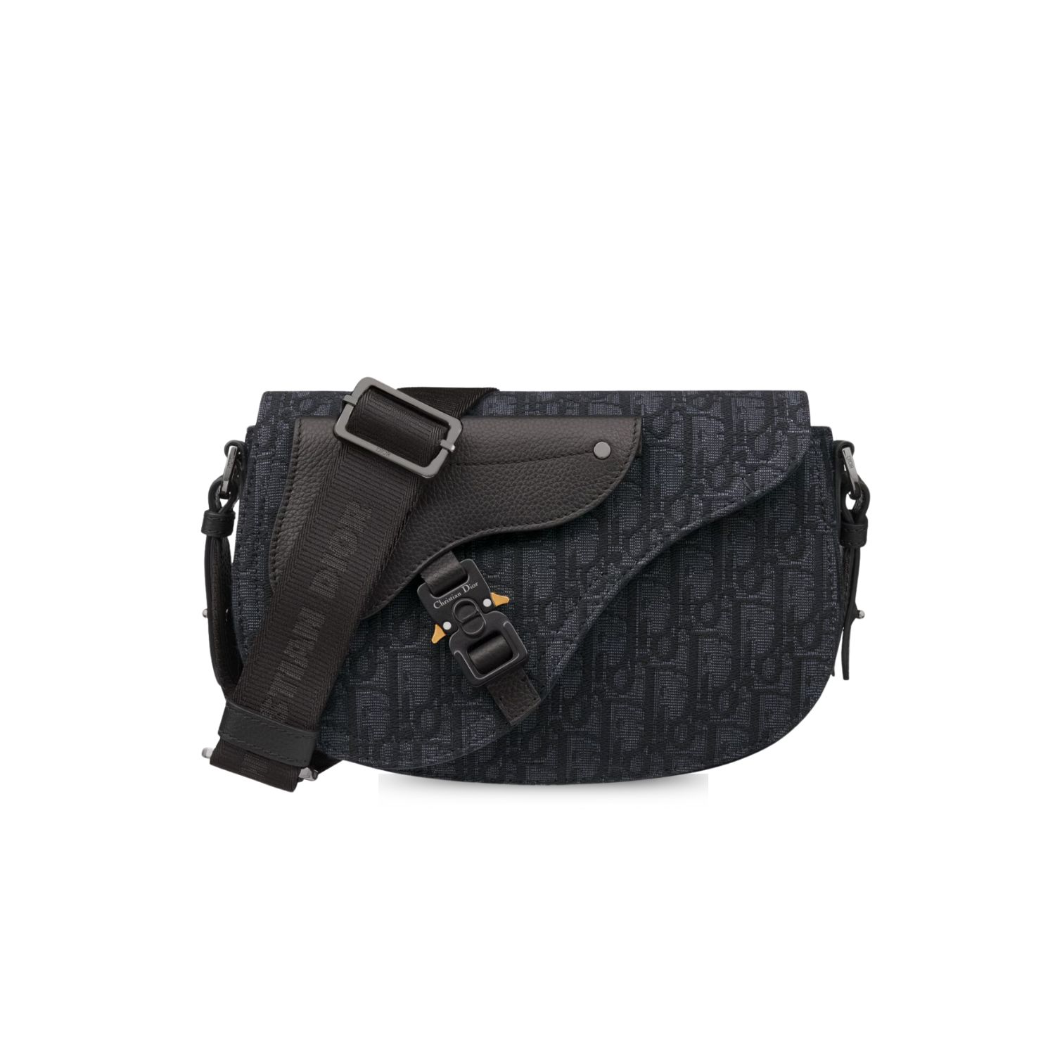 Dior Saddle Messenger Bag Black For Men 9.5 Inches/ 24 Cm 1ADPO325YKY_H03E1:1High-quality replica
