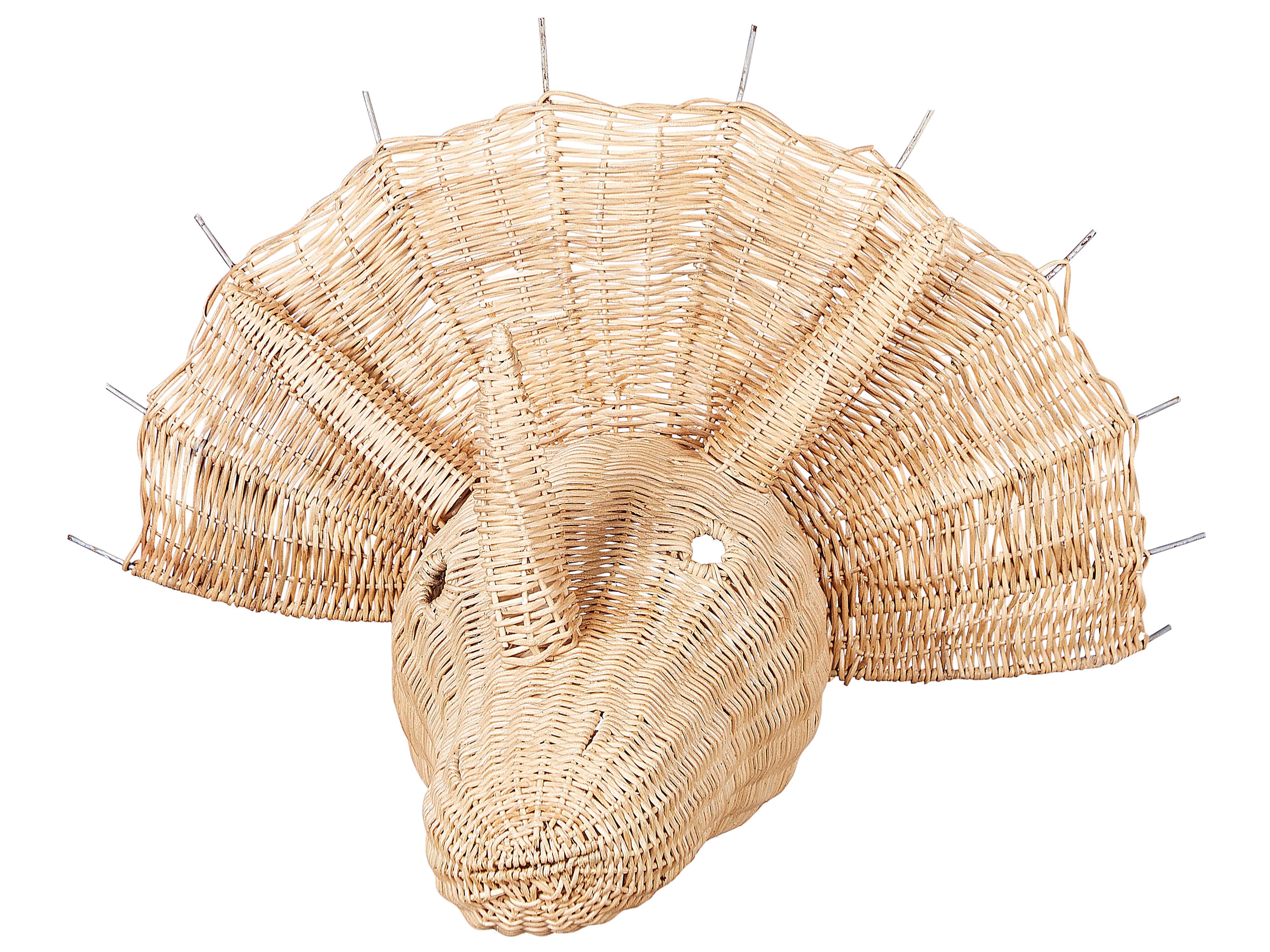 Wall Decor Dinosaur BIOKO Rattan 44 cm Natural