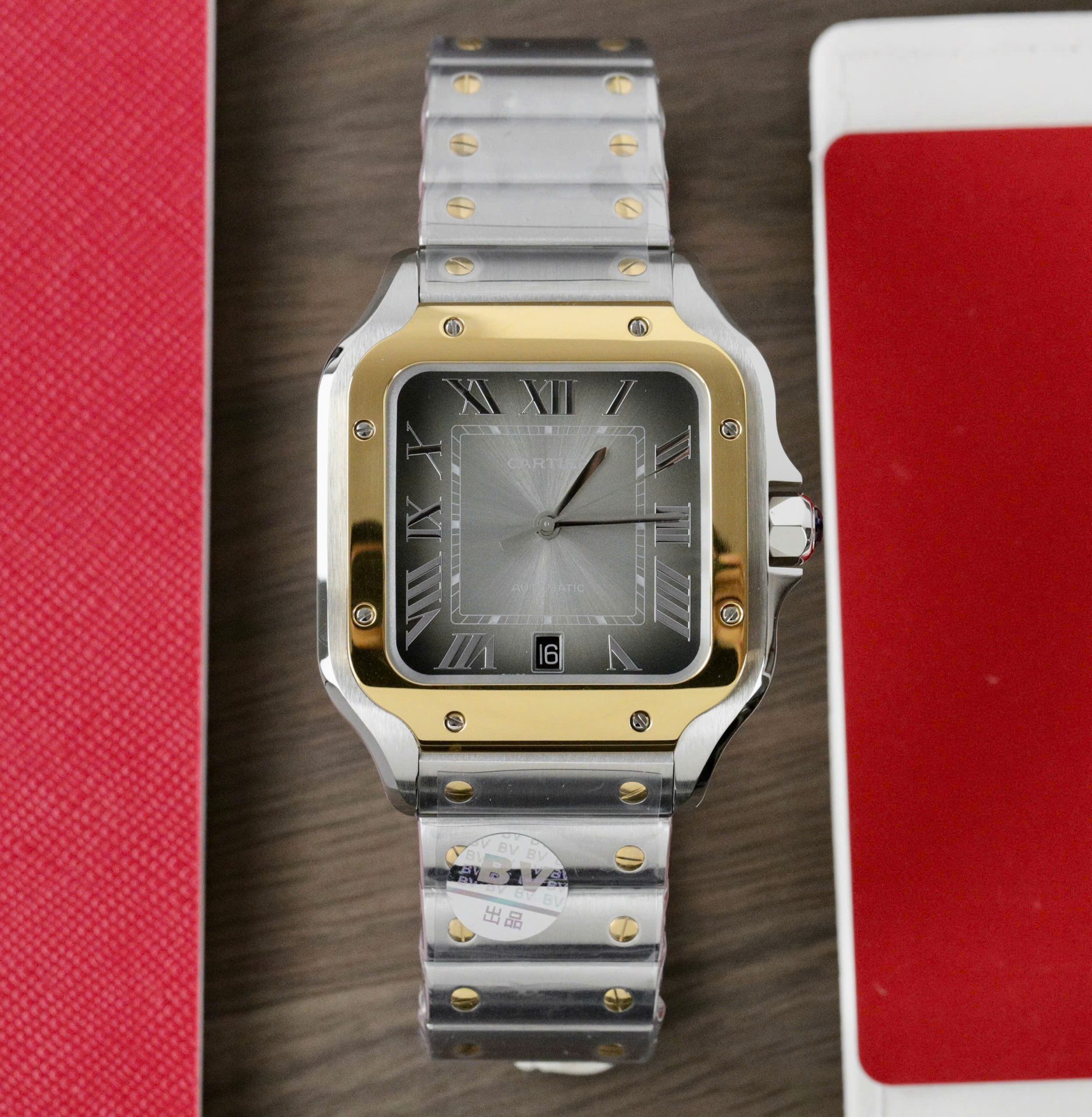 Cartier Santos CRW2SA0030 Replica Watch Gray Dial BV Factory 39.8mm - Elite Watch Atelier