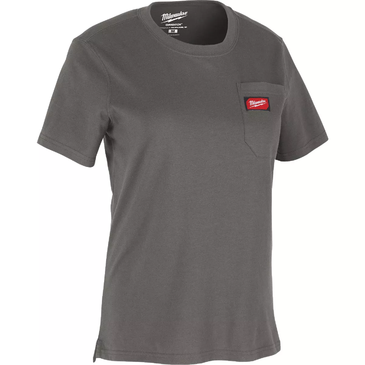 Milwaukee GridIron Women's Small Gray Short Sleeve Pocket T-Shirt