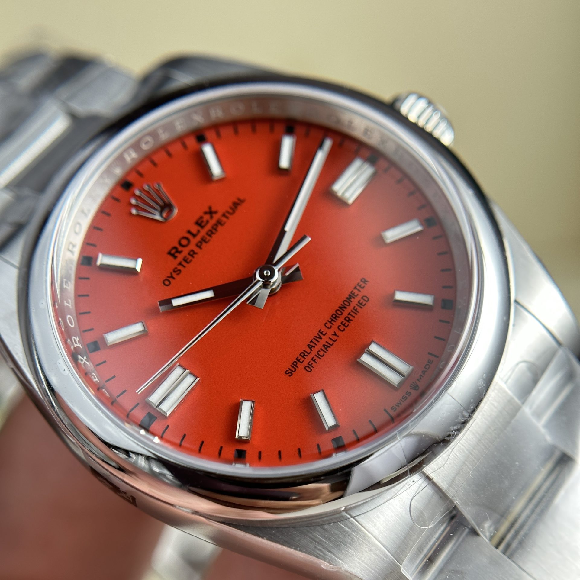 Rolex Replica Watch Oyster Perpetual 126000 Red Dial Clean Factory 36mm - Elite Watch Atelier