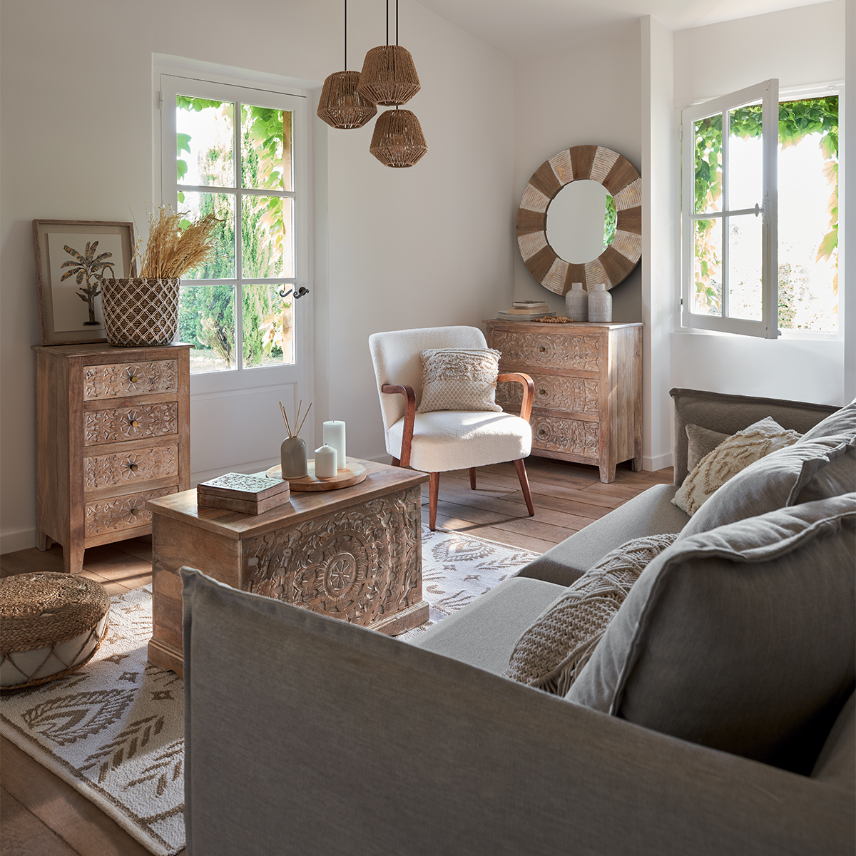 chest of drawers "Shirel" Mango wood, 4 drawers