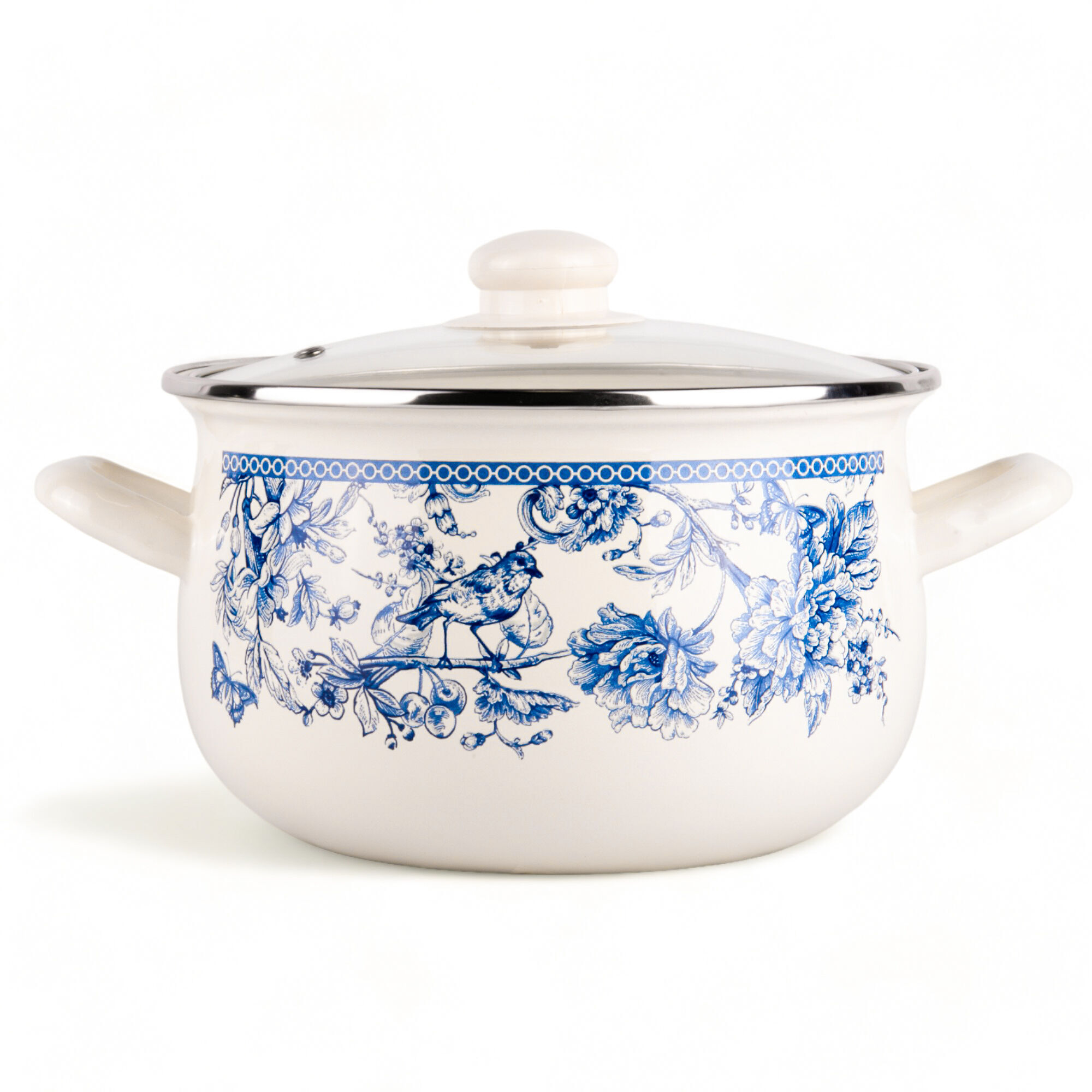 STPgoods Enameled Aluminum Belly Deep Stock Pot with Lid Set of 2 Vegetable Garden Cooking Pot Set 2.2 Qt 4 Qt 5.05 Qt and 6.55 Qt Enamel Soup Pots - Image 11