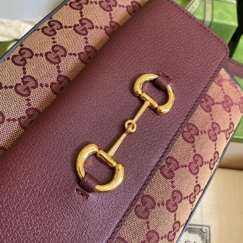 Replica Gucci Horsebit 1955 Small Bag In Burgundy 6454541:1High-quality replica