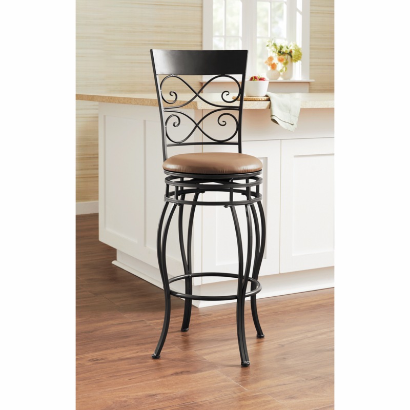 Elvira Scroll Swivel Bar Stool - MIDNIGHT VELVET CATALOG