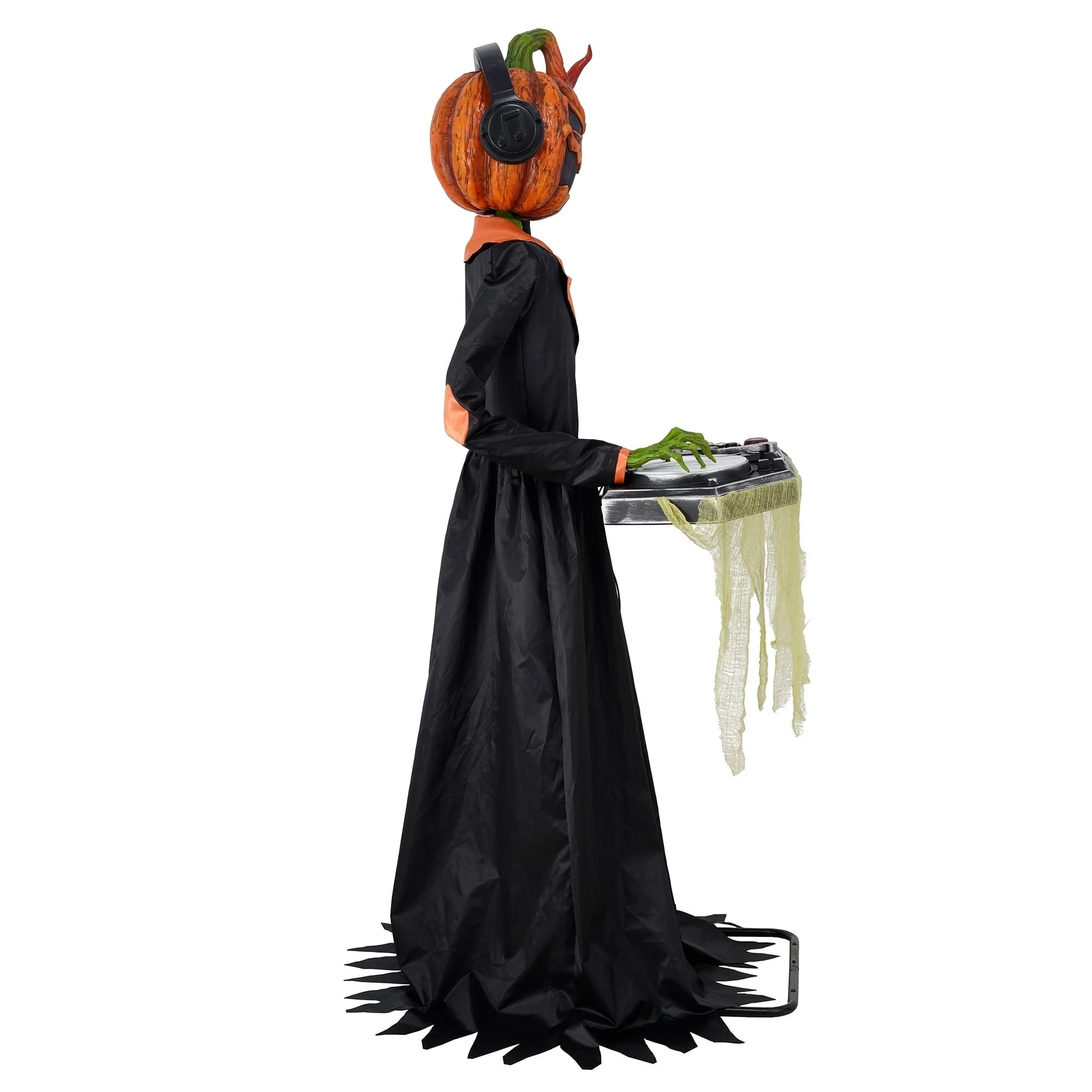 Way To Celebrate Animated DJ Jack with Turntable Halloween Outdoor Decor, 72 in - Image 4 Way To Celebrate Animated DJ Jack with Turntable Halloween Outdoor Decor, 72 in - Image 4