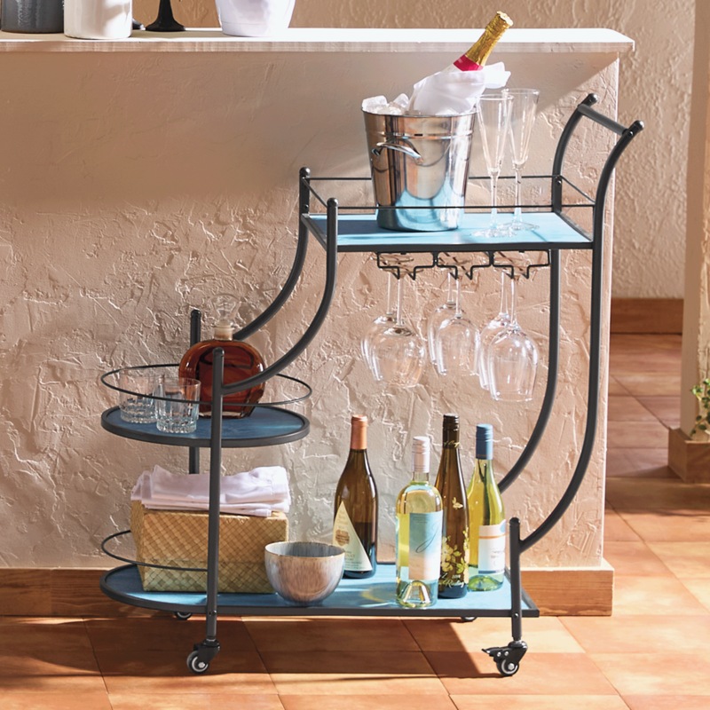 Alea Bar Cart - MIDNIGHT VELVET CATALOG