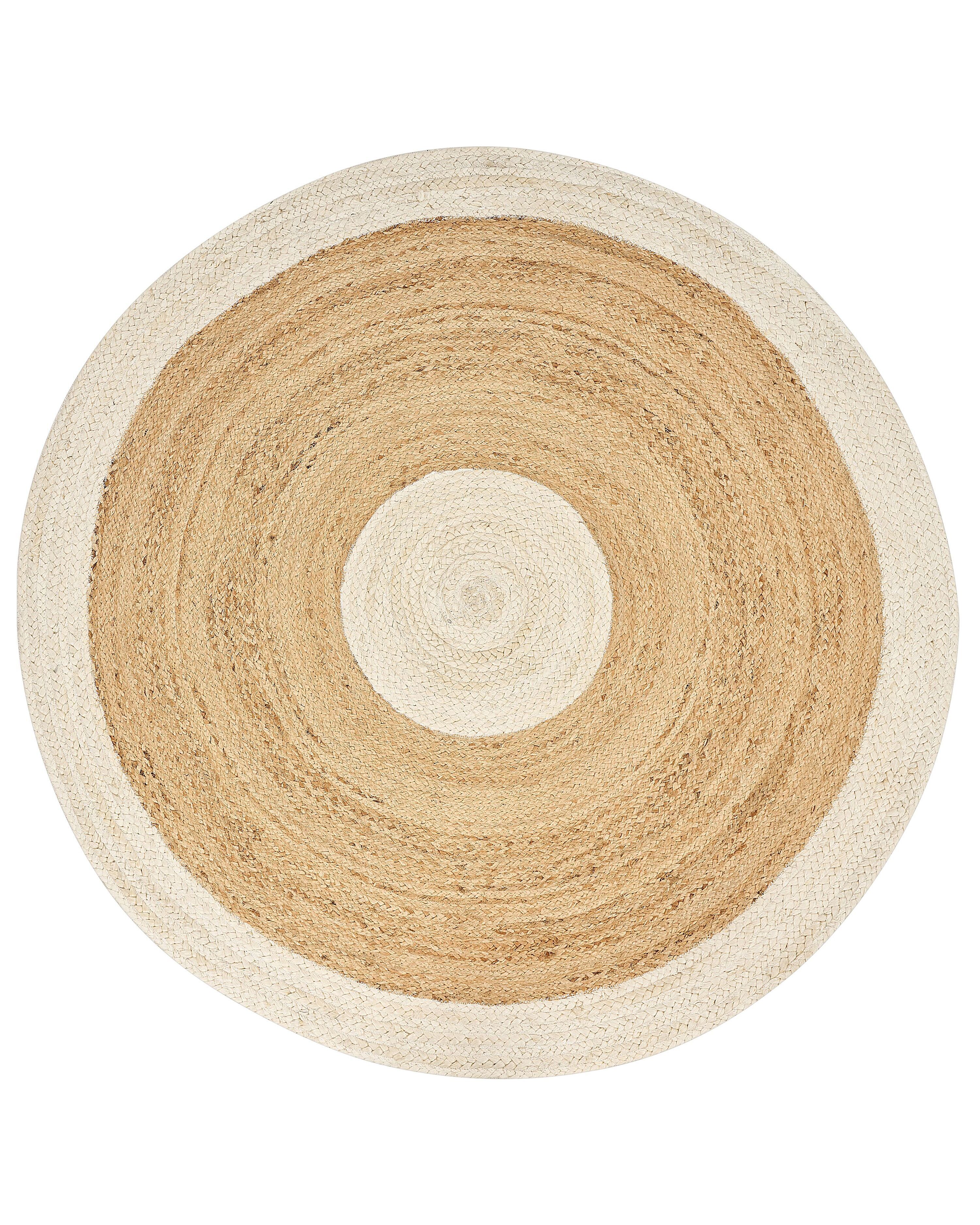 Rug YAYALAR Off-White ø 140 cm Jute