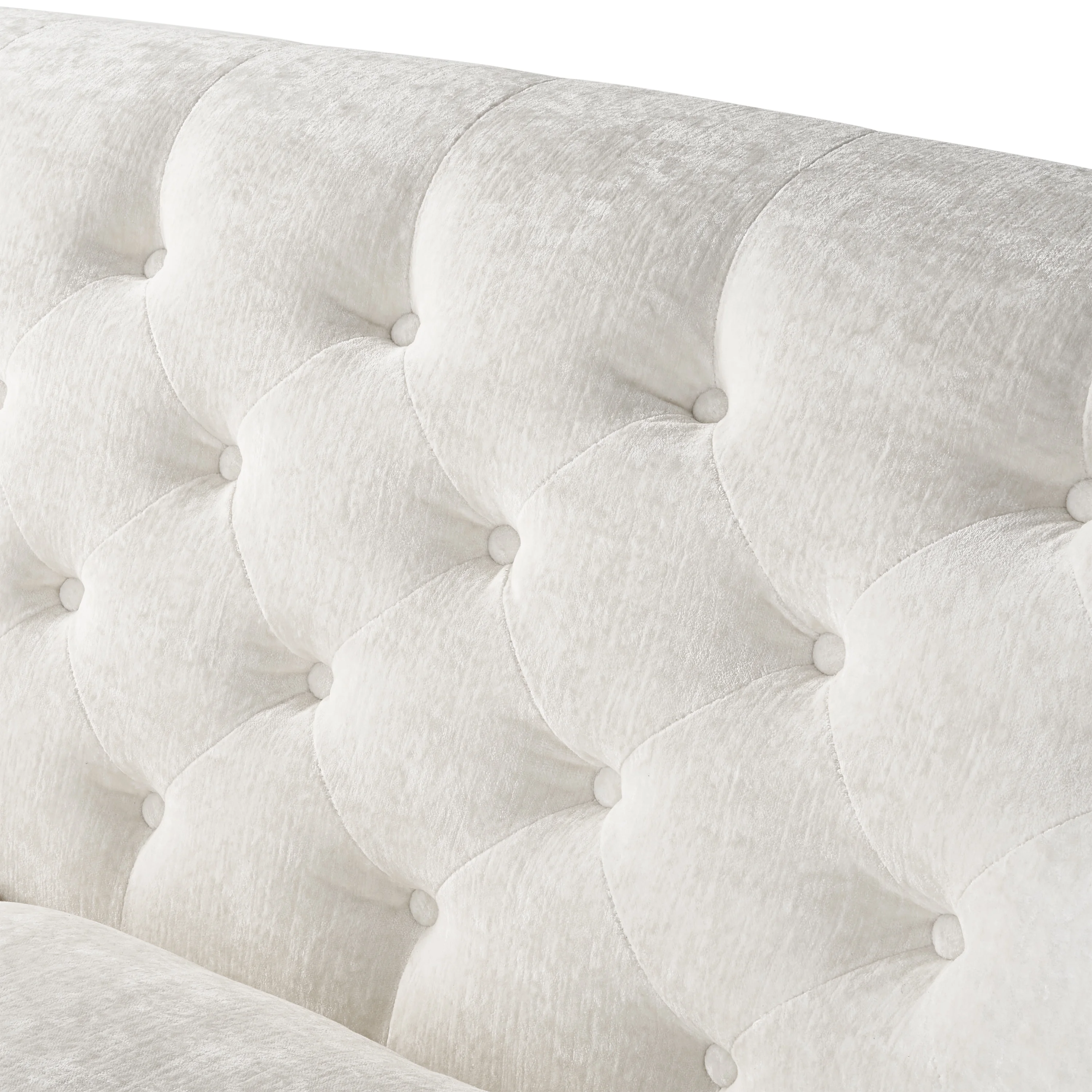 The Pioneer Woman Laurel Tufted Sofa, Cream Velvet, 79.53 in - Image 9