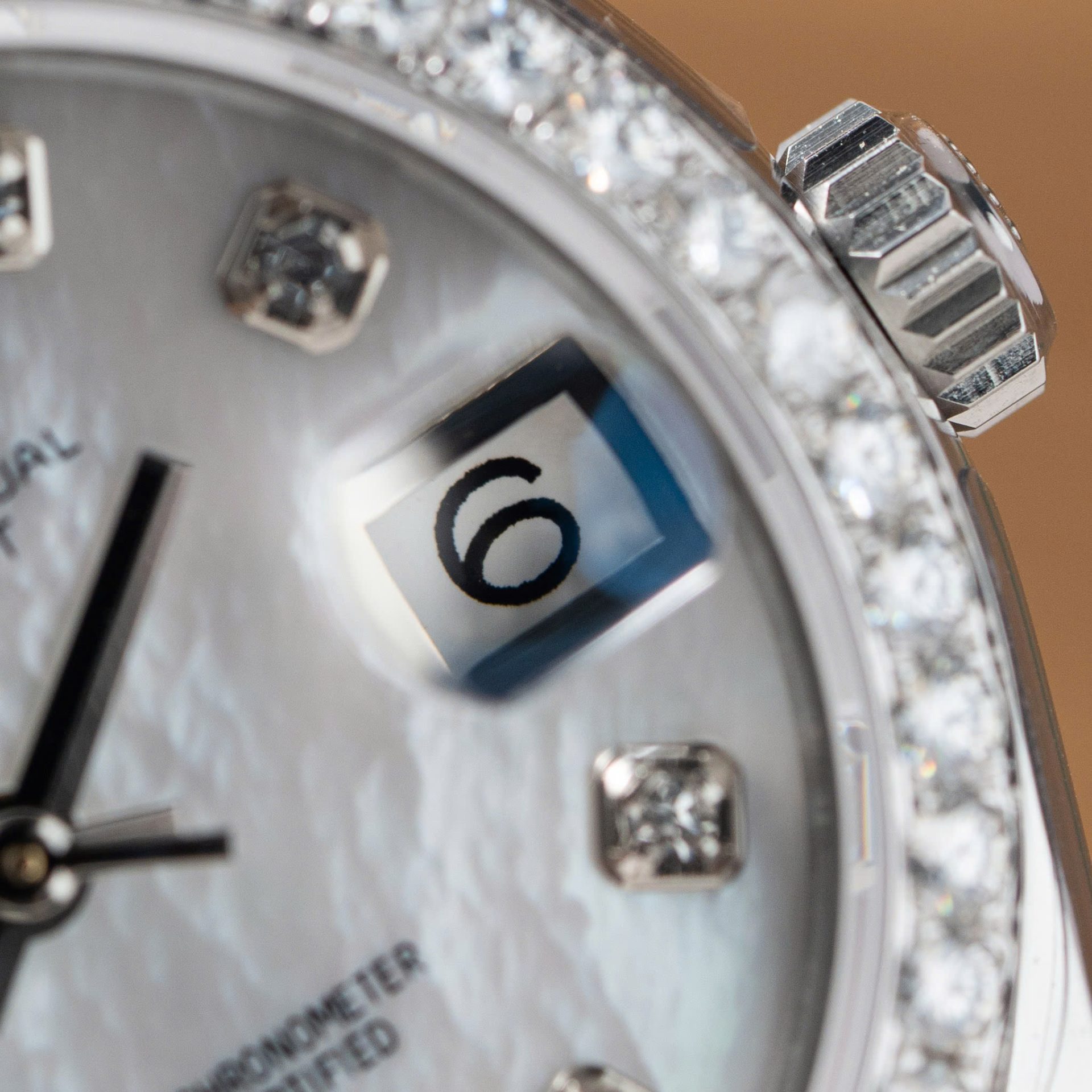 Rolex DateJust Replica Watch Mother Of Pearl Dial With Moissanite Bezel 31mm - Top club