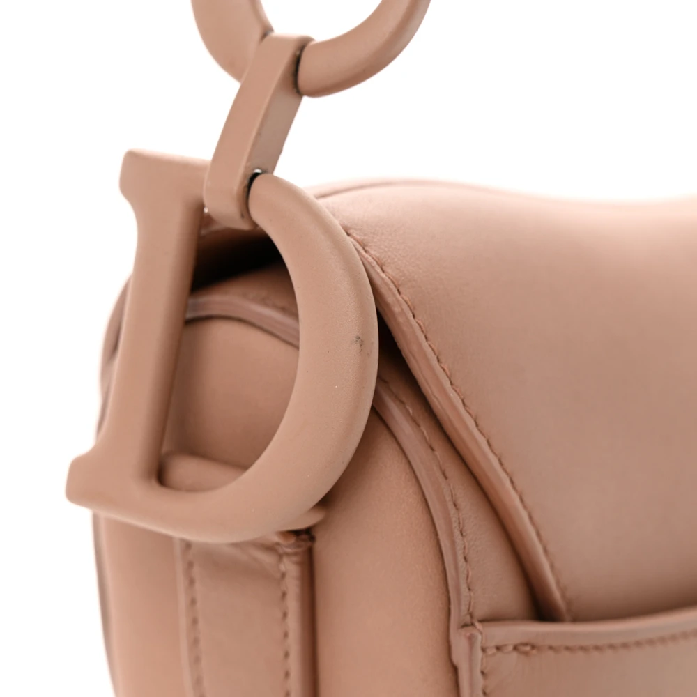 Dior Blush Ultra Matte Calfskin Leather Medium Saddle Bag Matte Beige Hardware Reps1:1High-quality replica
