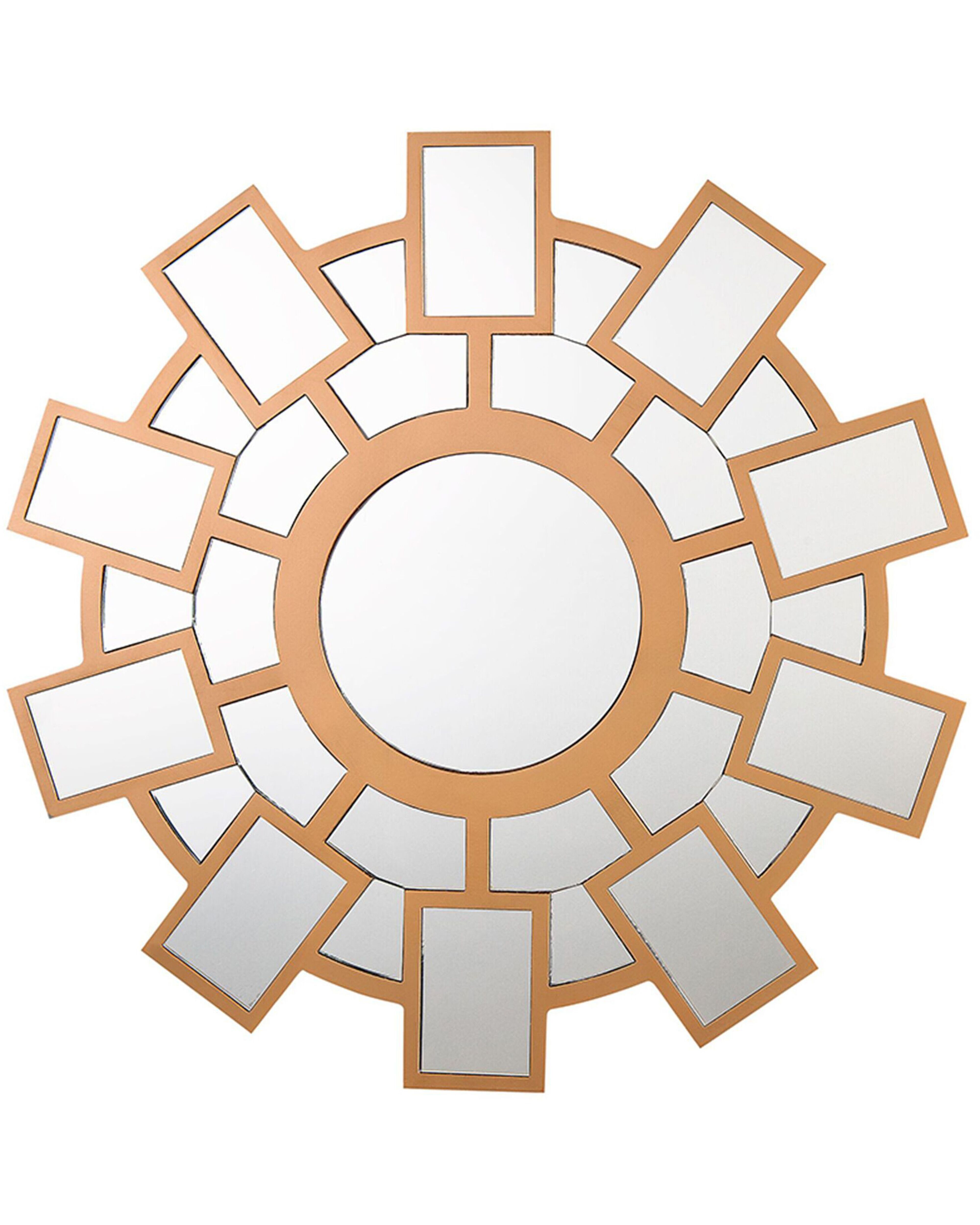Wall Mirror ROZEL 80 cm 80 cm Golden Brown
