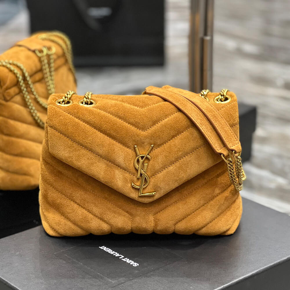 YSL Loulou Small Chain Bag In Y Quilted Suede1:1High-quality replica