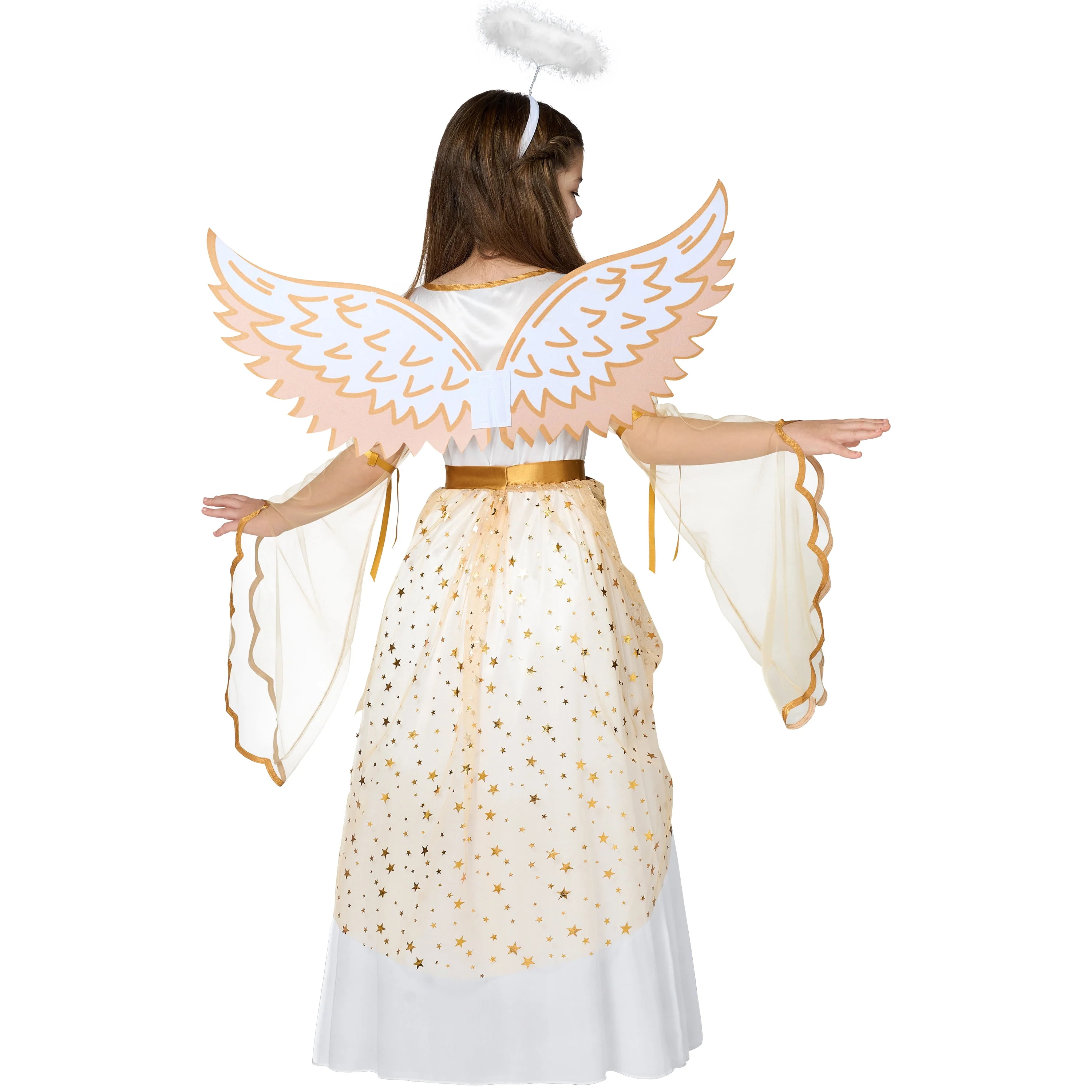 Joyfy Halloween Angel Costume for Girls, Angel Dress for Kids, Guardian Angel Set for Halloween Costumes Themed Party Cosplay - Image 3 Joyfy Halloween Angel Costume for Girls, Angel Dress for Kids, Guardian Angel Set for Halloween Costumes Themed Party Cosplay - Image 3