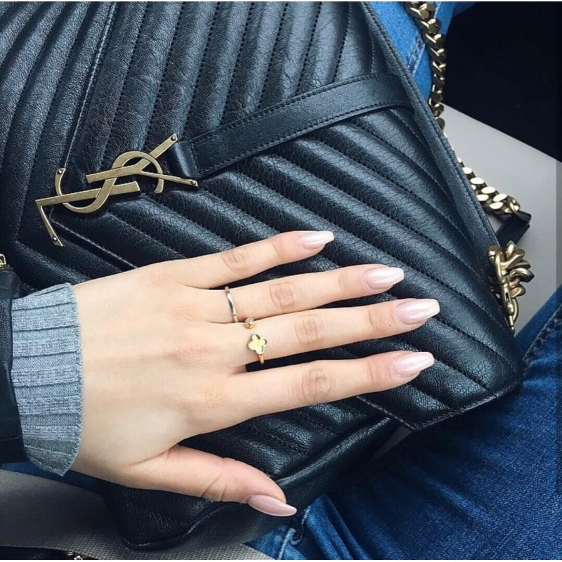 Replica Ysl Saint Laurent Sheepskin Matelasse Chevron Monogram Large College Satchel 392738 Black1:1High-quality replica