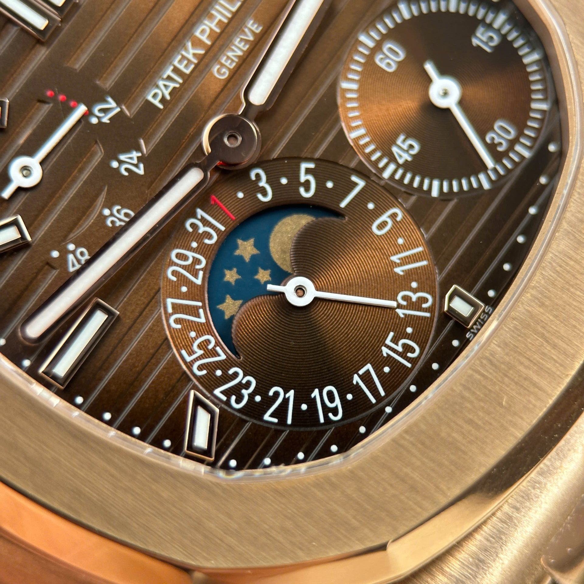 Patek Philippe Nautilus 5712R Knock Off Watches Brown Dial Metal Wire PPF Factory Version 3 40mm - Top club