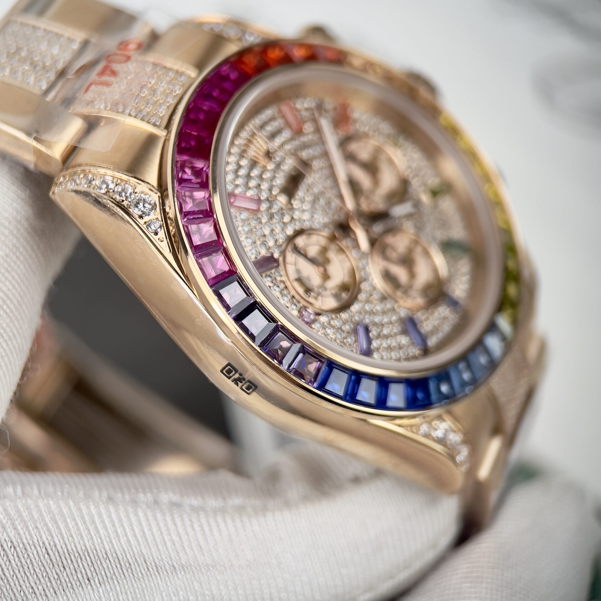 Rolex Daytona Rainbow Best Replica Watch Full Diamond 40mm - Top club