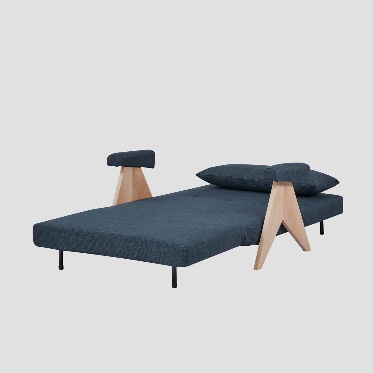 Sofa CALORE 1-osobowa, z funkcją spania ciemnoszara 117x90x82 cm