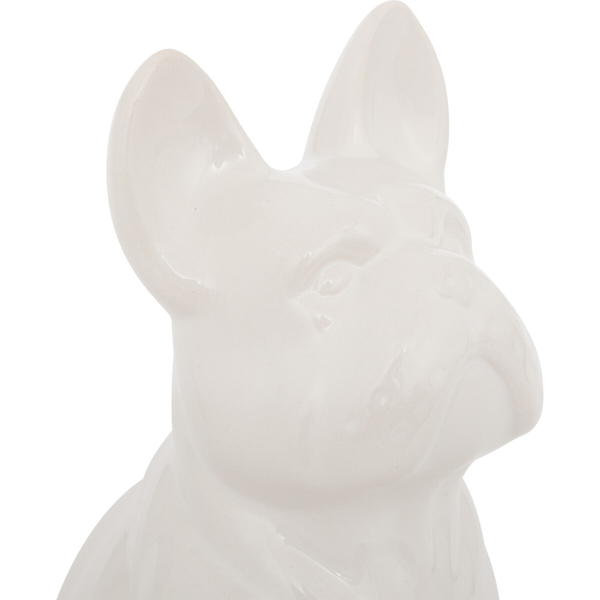 Statuette, ceramic "Bulldog" White, H.12 cm