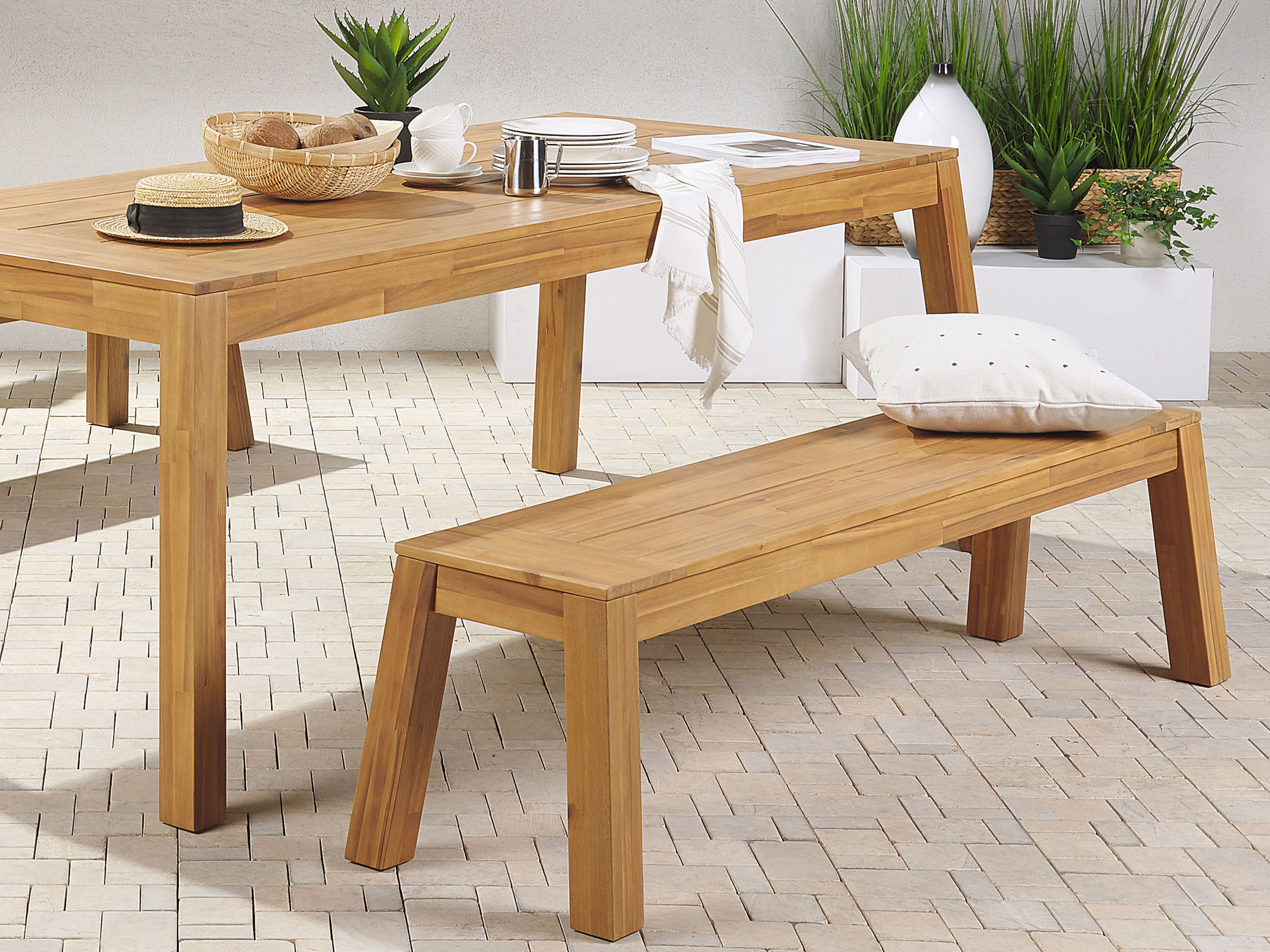 Garden Bench LIVORNO 169 cm Acacia Wood Brown