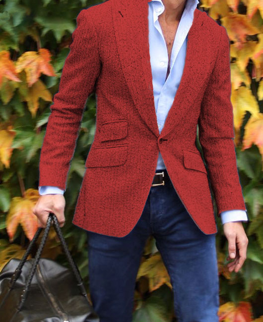 Daily Lapel Collar Pockets Design Single Breasted Blazer