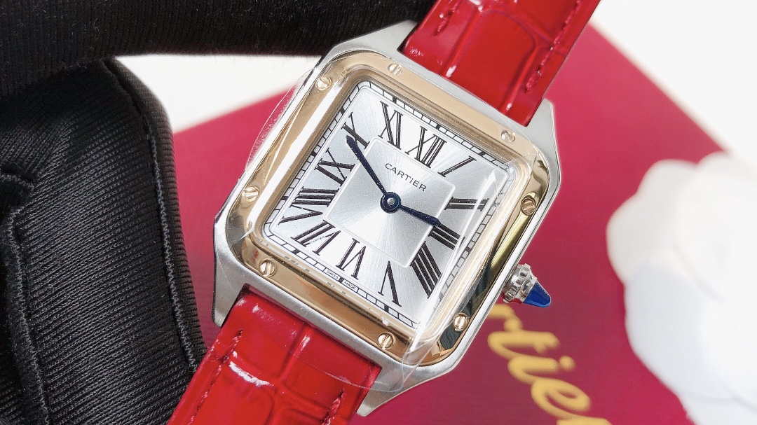 Santos Demoisell Santos Collection - Stainless Steel Mini Model Red(1:1 replica) - Elite Watch Atelier