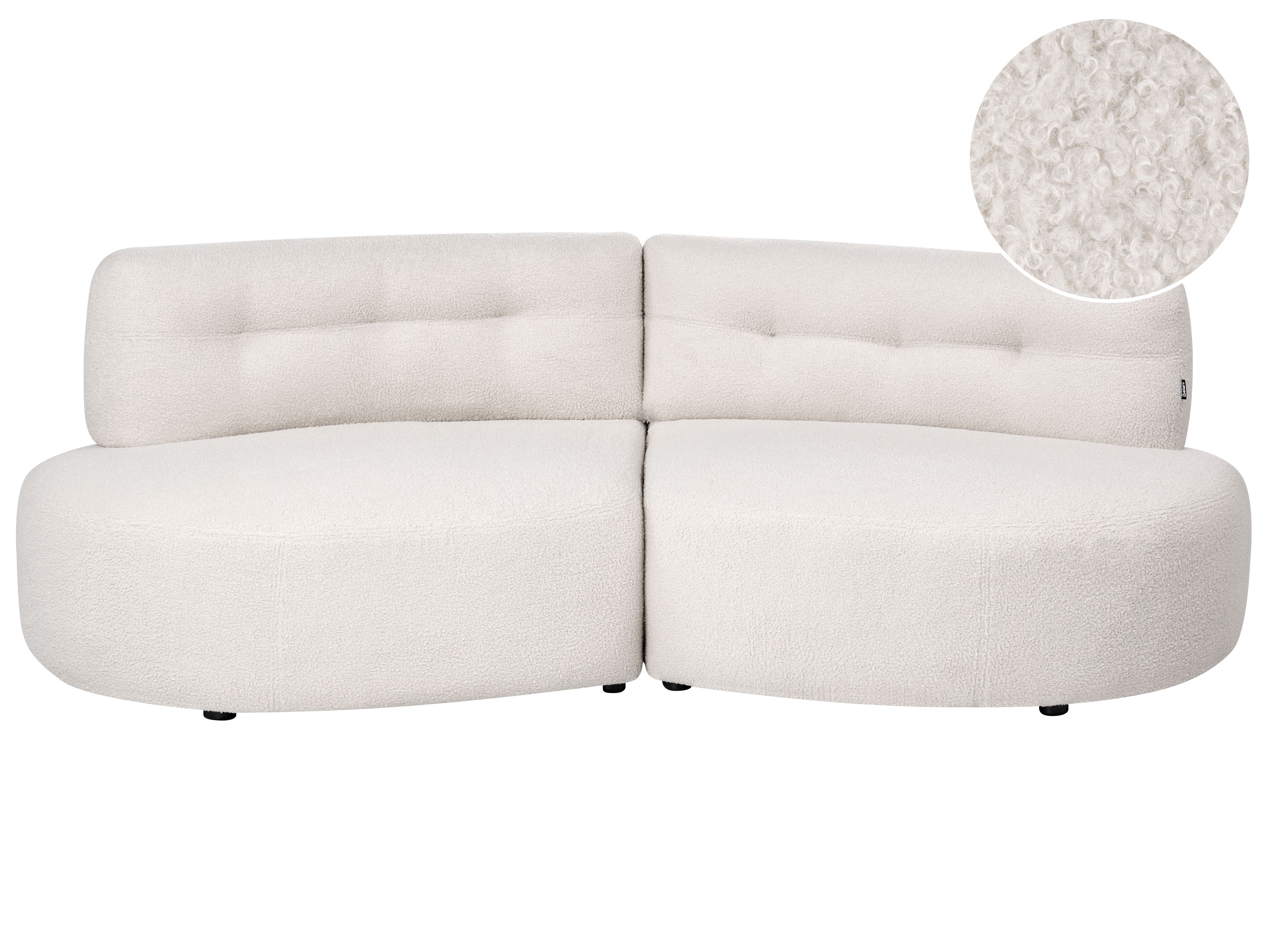 Sofa 3 Seater LAERDAL Boucle Off-White