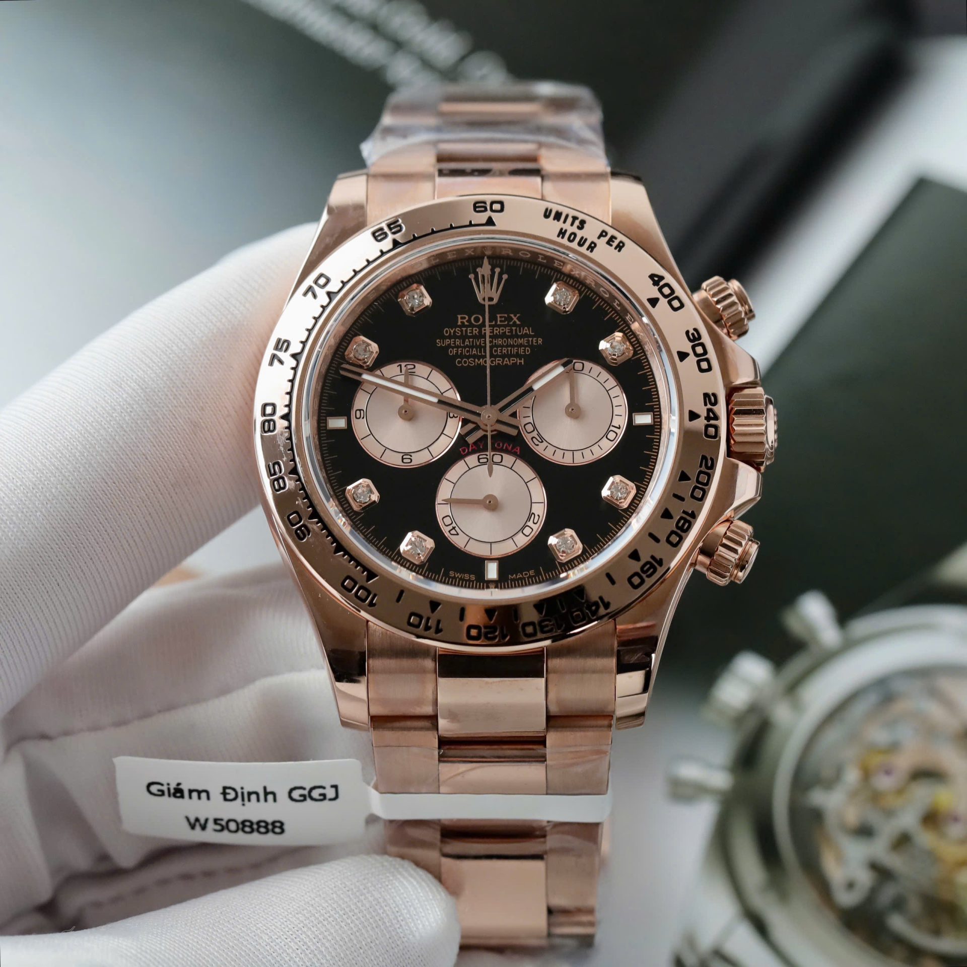 Rolex Daytona Copies Watch Custom Gold Wrapped 18K + Movement Calibre 4131 40mm - Elite Watch Atelier