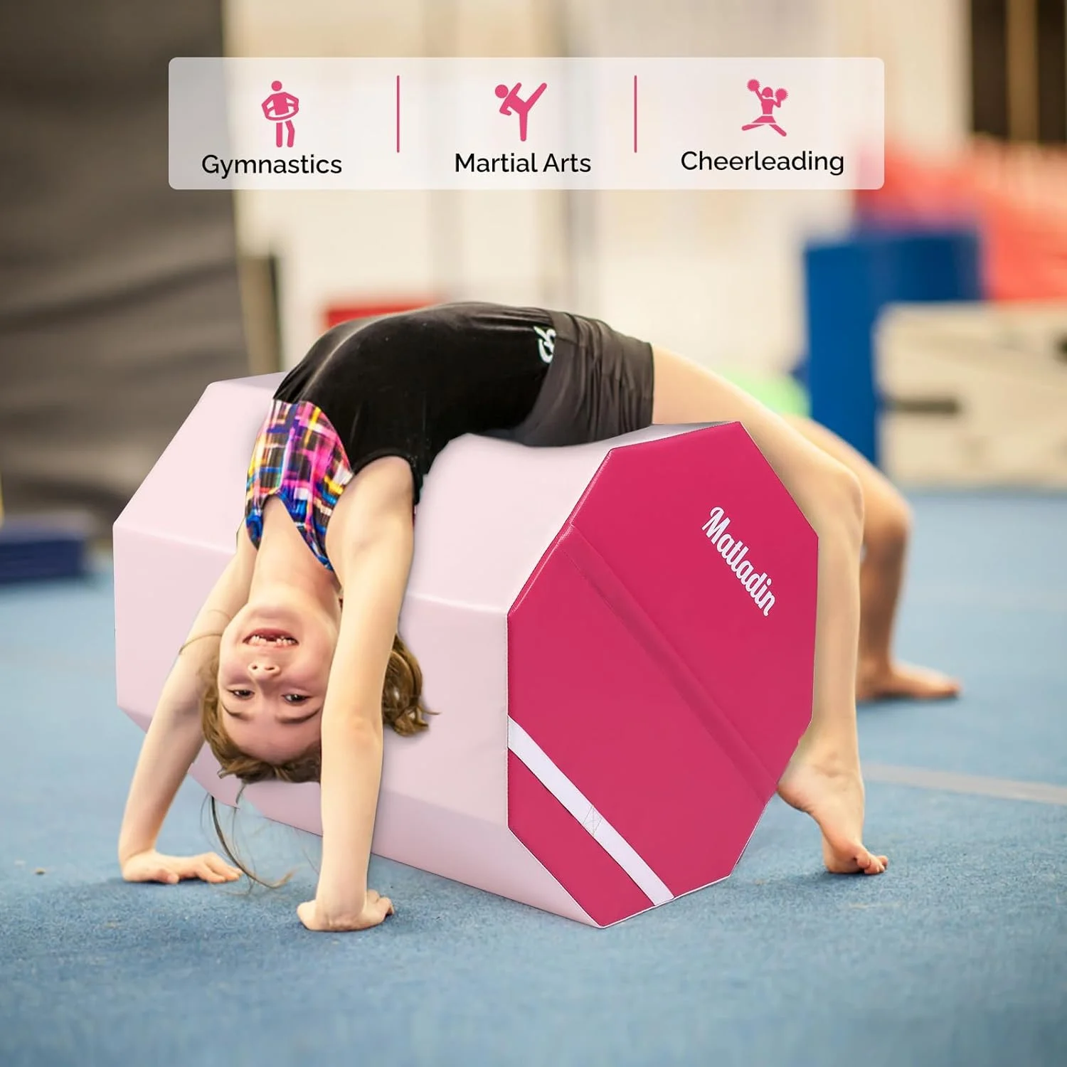Matladin Octagon Gymnastics Skill Shapes, PVC Pink, 9.7 lb - Image 27