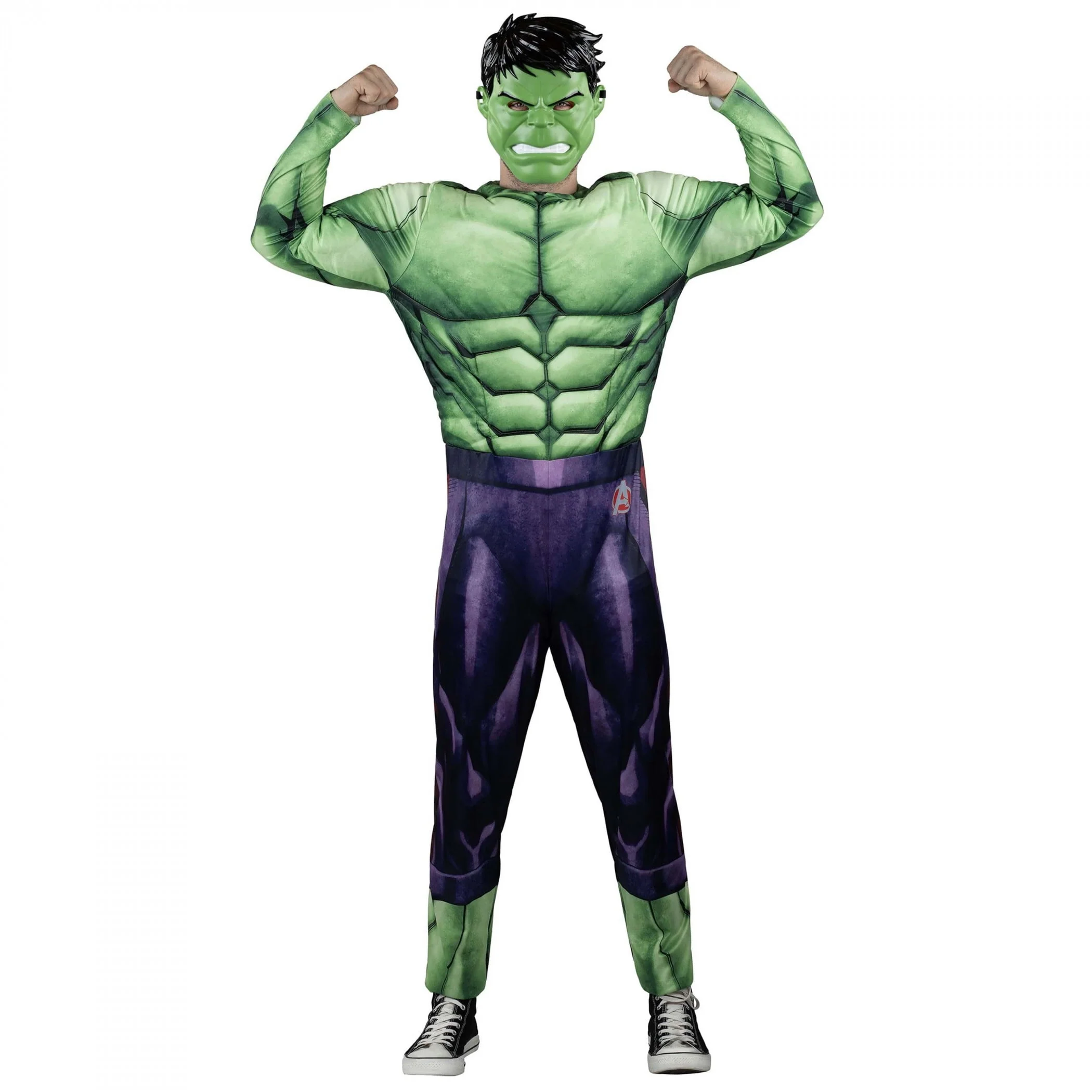 Adult Men's Marvel Green Hulk Costume - Image 2 Adult Men's Marvel Green Hulk Costume - Image 2
