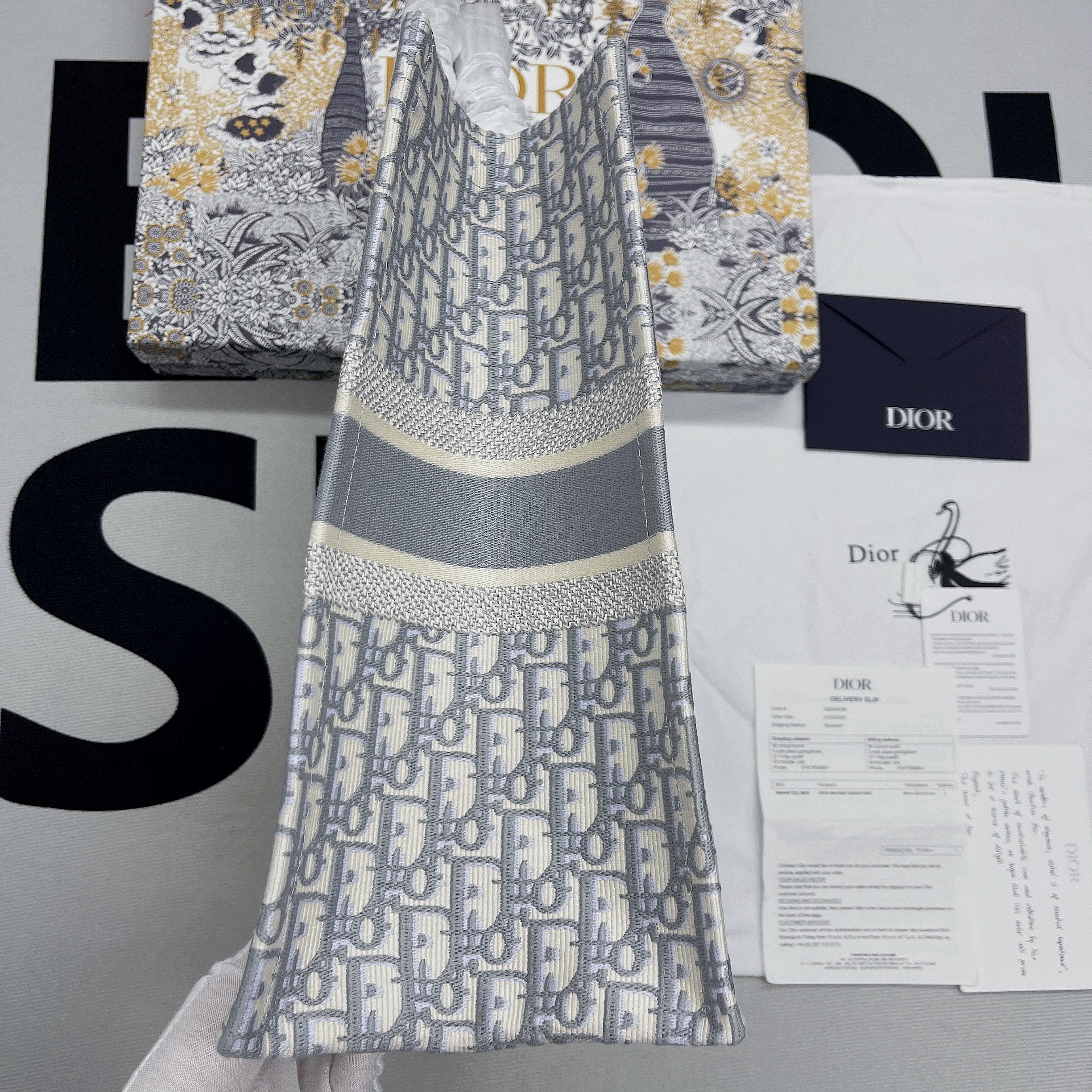 Christian Dior Large Dior Book Tote Gray, For Women, Women’s Handbags 16.5in/42cm CD M1286ZRIW_M9321:1High-quality replica