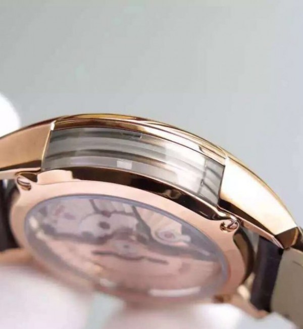 Replica Omega V6F De Ville Hour Vision Co-Axial 41mm RG Brown Dial Brown Leather Strap A8500 - Top club