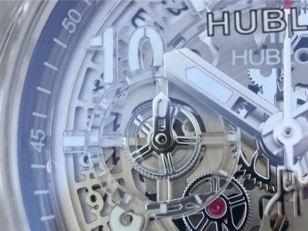 Replica Hublot Big Bang Unico Sapphire Plastic Case Skeleton Dial White Rubber Strap Jap Quartz - Top club