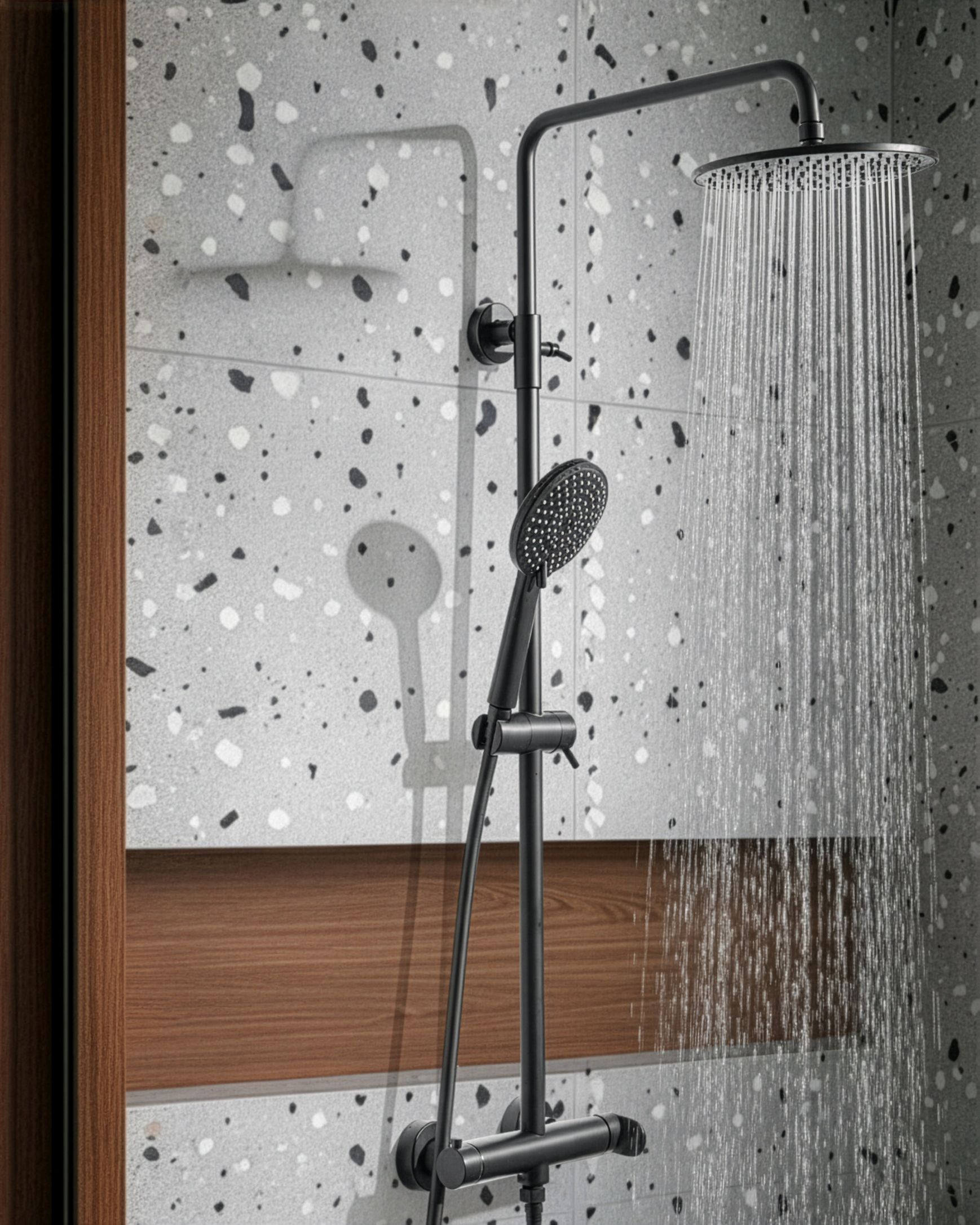 Mixer Shower Set with Rainshower CATAMARCA Black