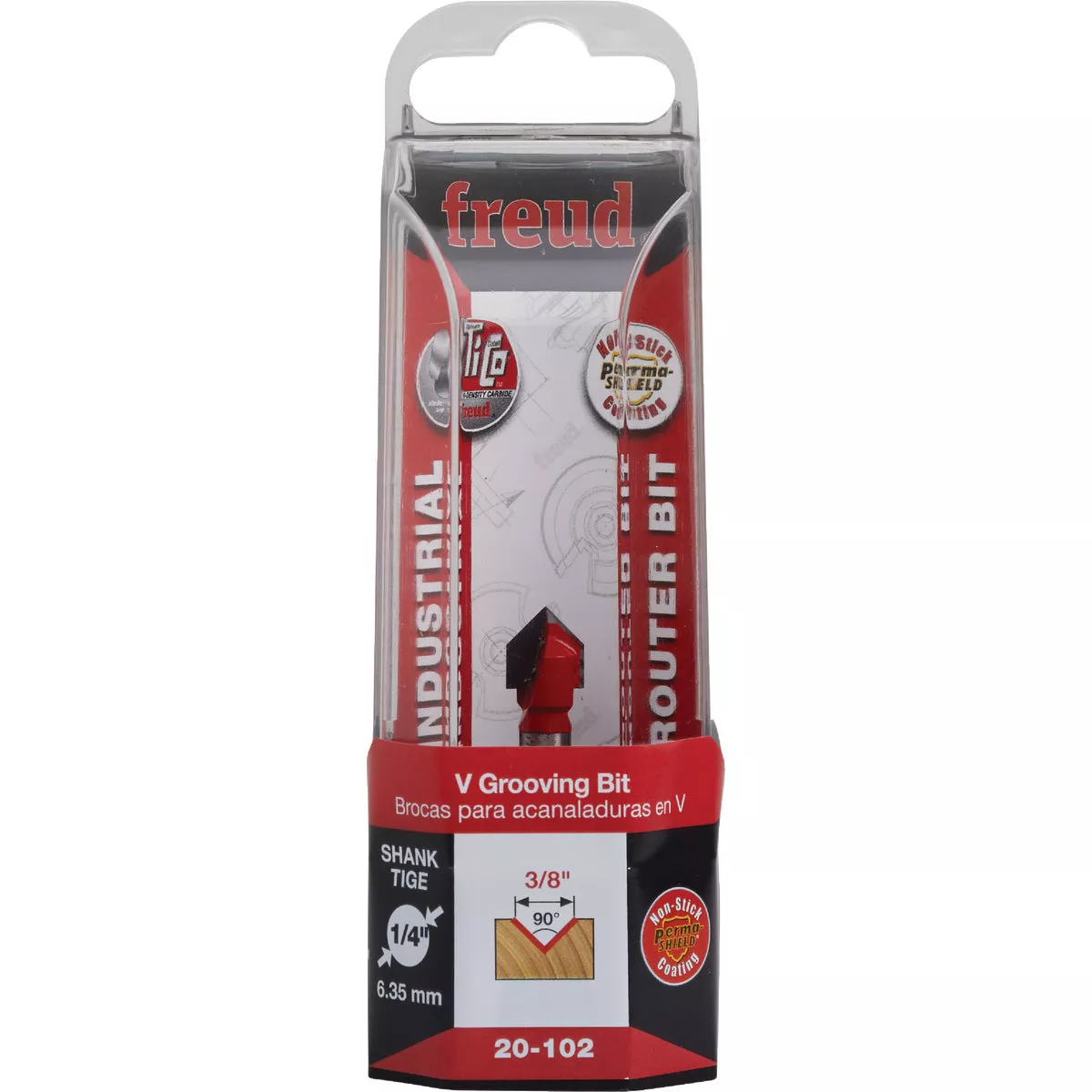 Freud 3/8 In. 90-Degree V-Groove Router Bit