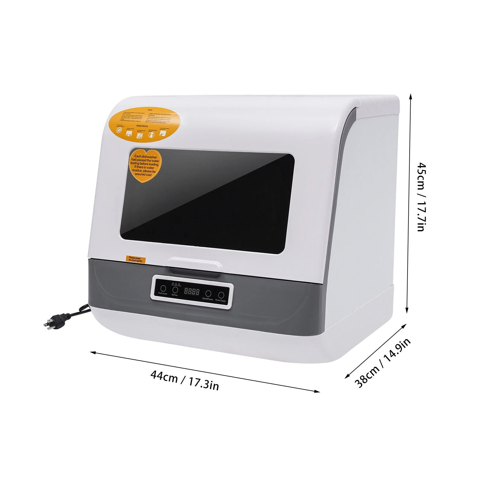 Countertop Dishwasher, Portable Countertop Dishwasher, Mini Dishwasher for Small Households, Apartments, Boats, and Campers/ RVS with Limited Space