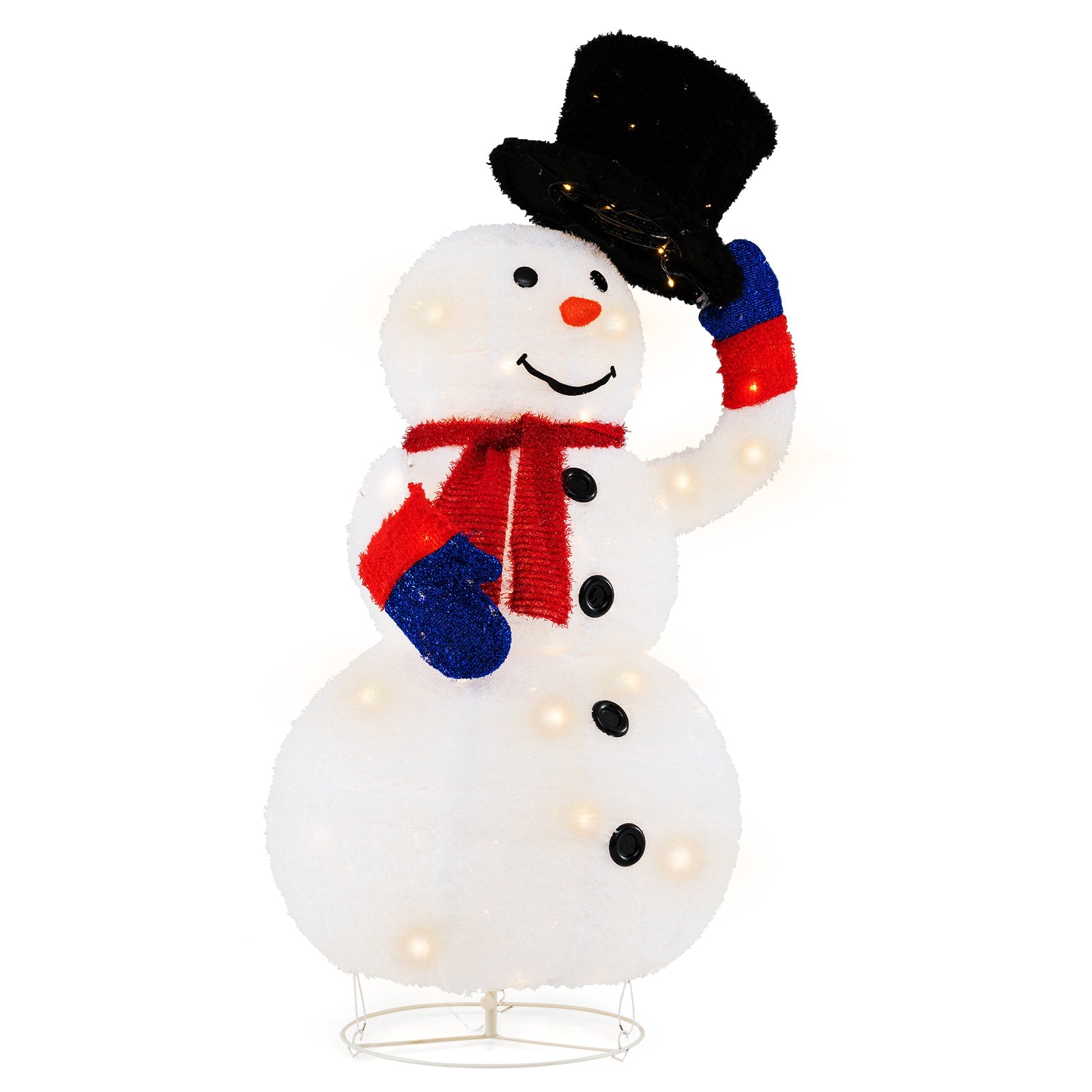 WinterBright – Kerst Sneeuwpop met 120 Warm Witte LED Lichtjes