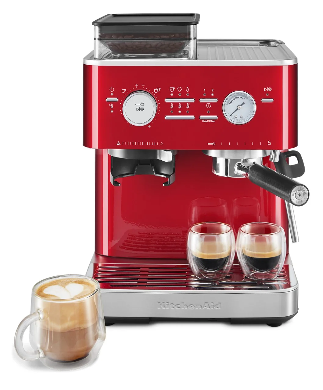 KitchenAid Semi Automatic Espresso Machine with Burr Grinder, KES6551