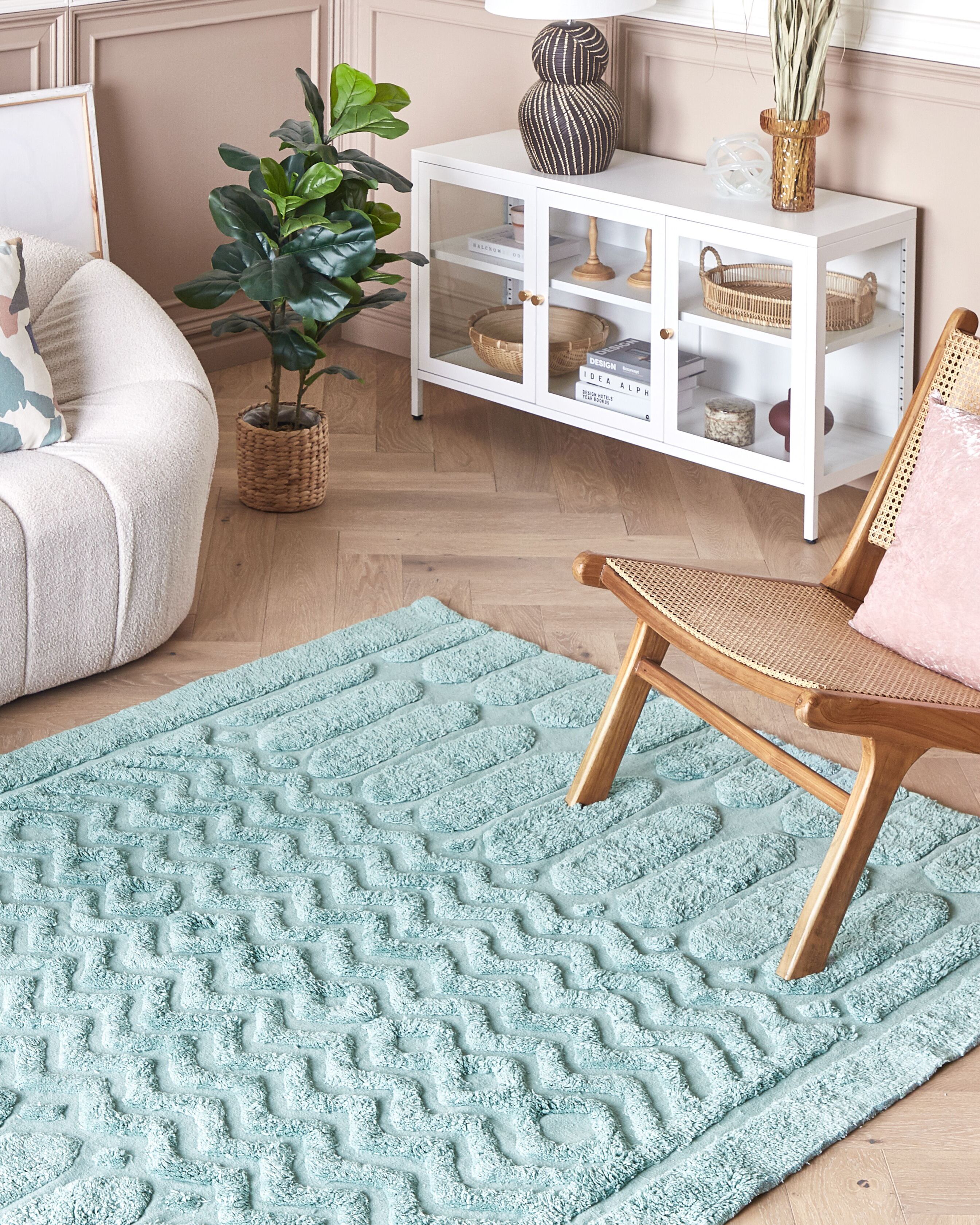 Rug SIRNAK Mint Green 160 x 230 cm Cotton