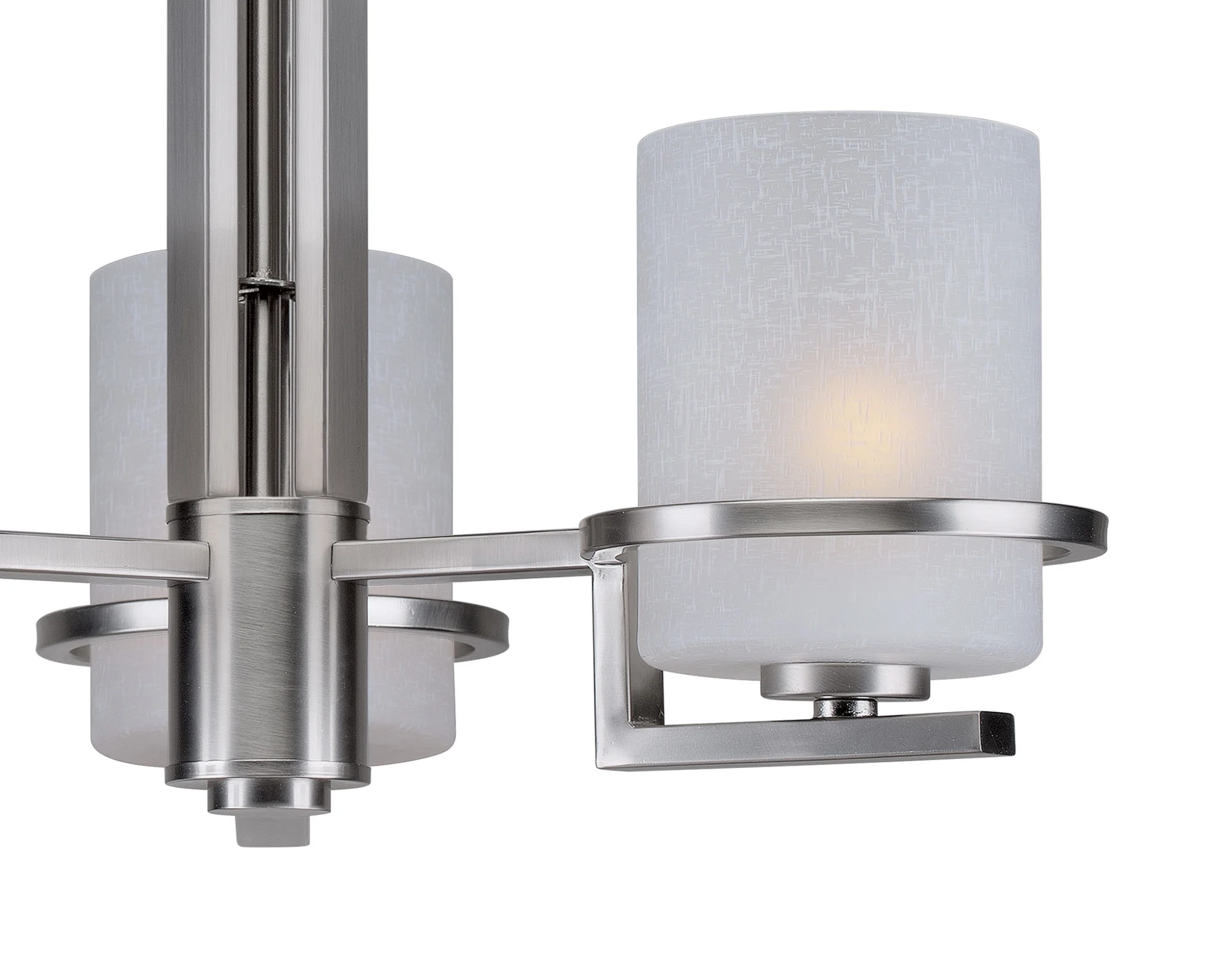 2404-03-55-Forte Lighting-Halo - 3 Light Chandelier-20.5 Inches Tall and 20.75 Inches Wide-Brushed Nickel Finish    -Traditional Installation